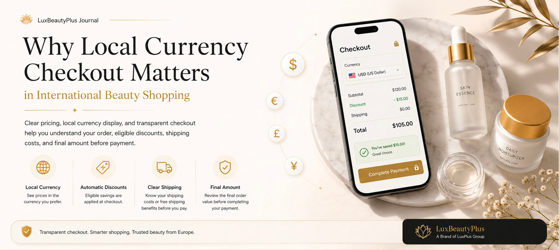 Why Local Currency Checkout Matters in International Beauty Shopping