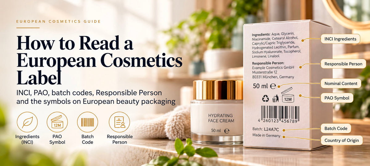 How to Read a European Cosmetics Label: INCI, PAO & Batch Codes