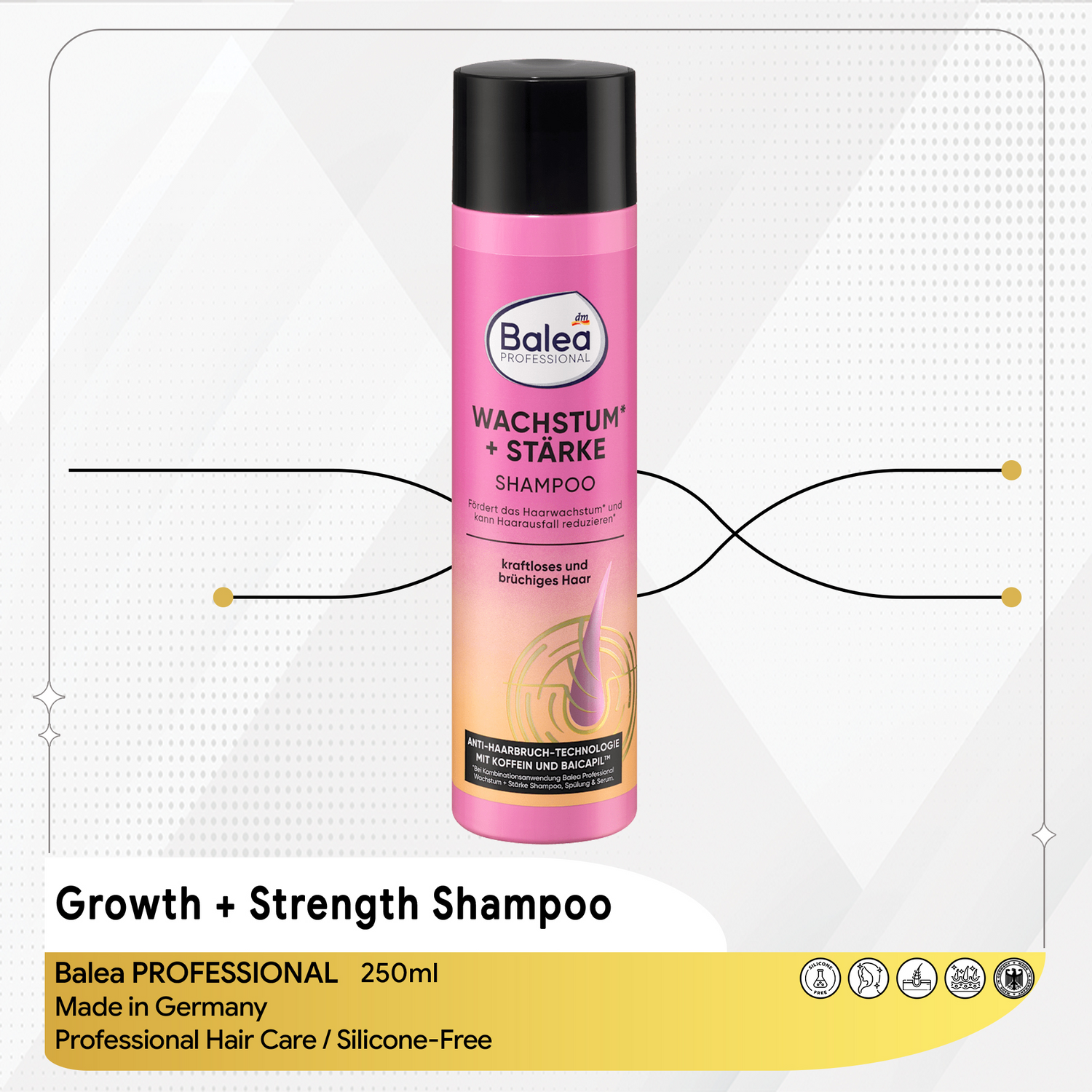 Growth + Strength Shampoo – Balea PROFESSIONAL, 250 ml