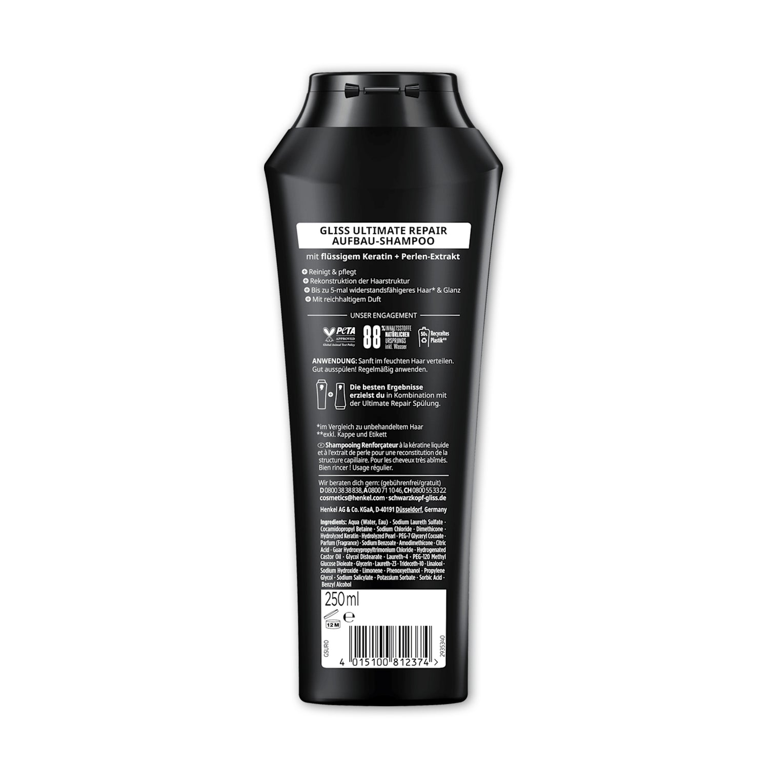 Ultimate Repair Shampoo – Schwarzkopf GLISS, 250 ml