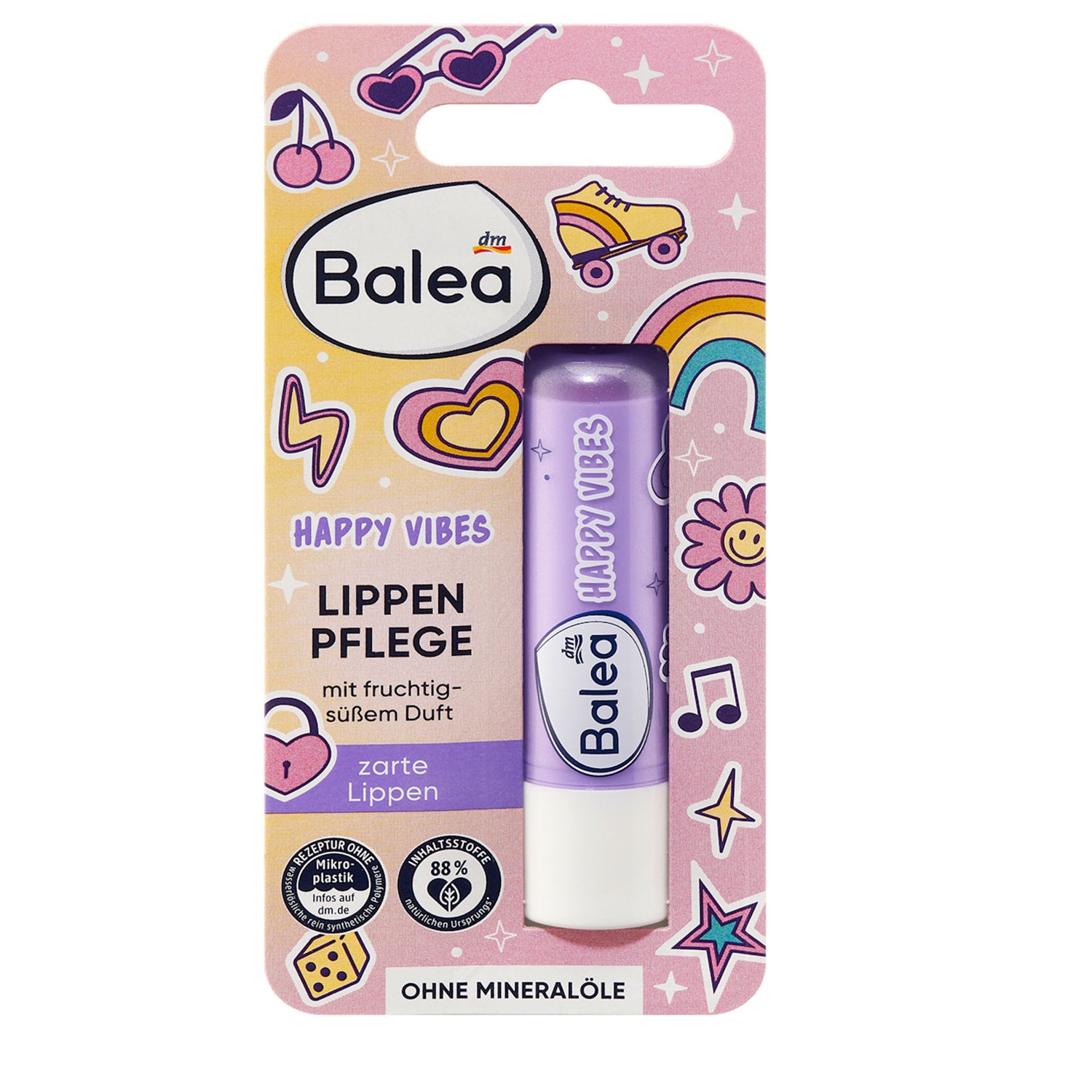 Balea Kids Lip Balm Happy Vibes – Shea Butter & Vitamin E – 4.8 g