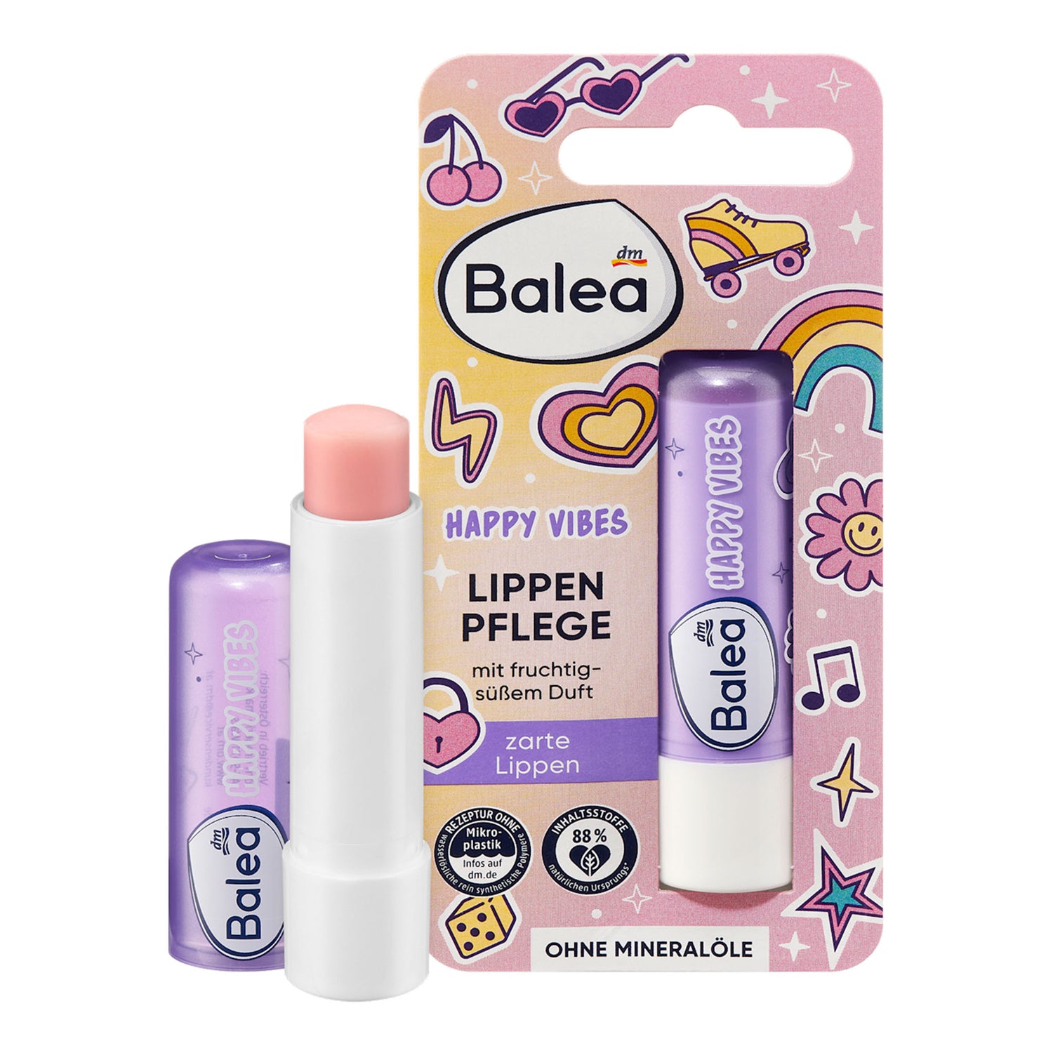Balea Kids Lip Balm Happy Vibes – Shea Butter & Vitamin E – 4.8 g