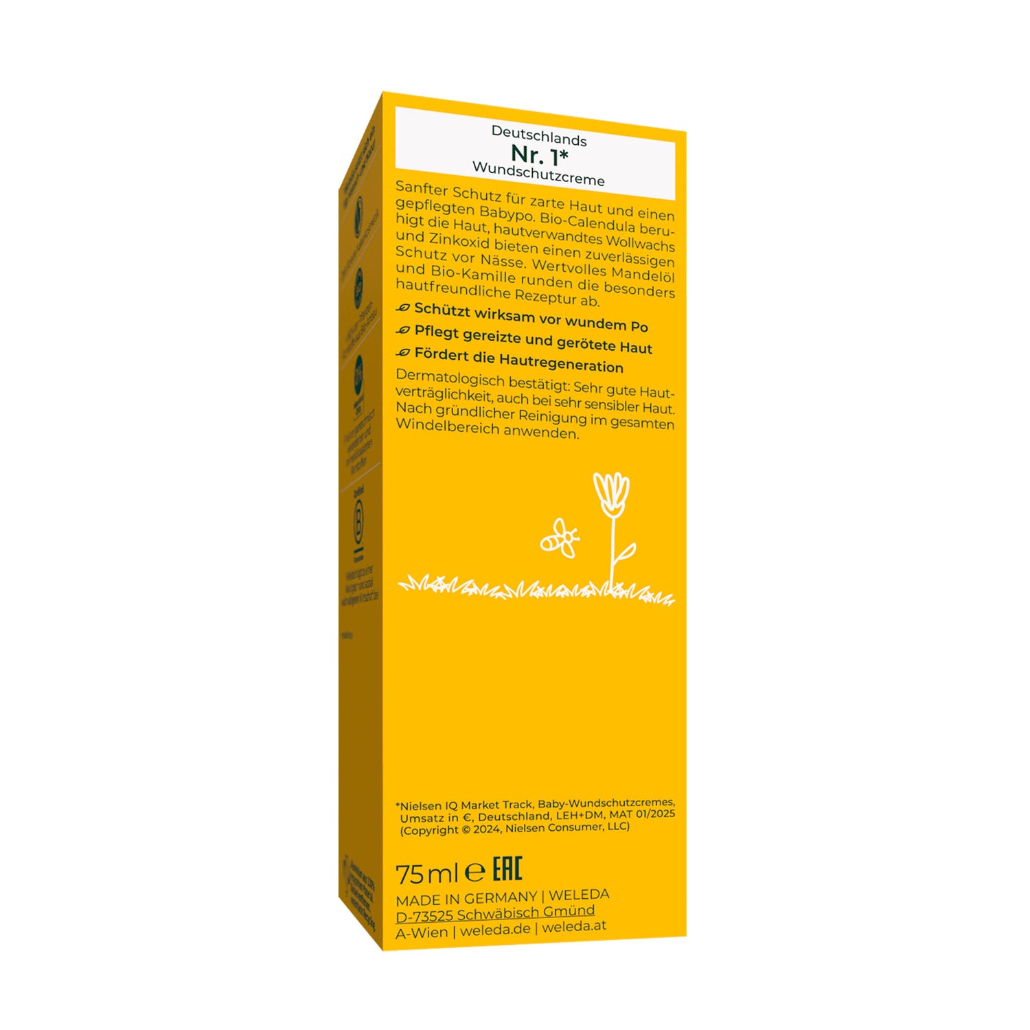 Weleda Baby Calendula Diaper Rash Cream – Skin Protection & Repair – 75 ml