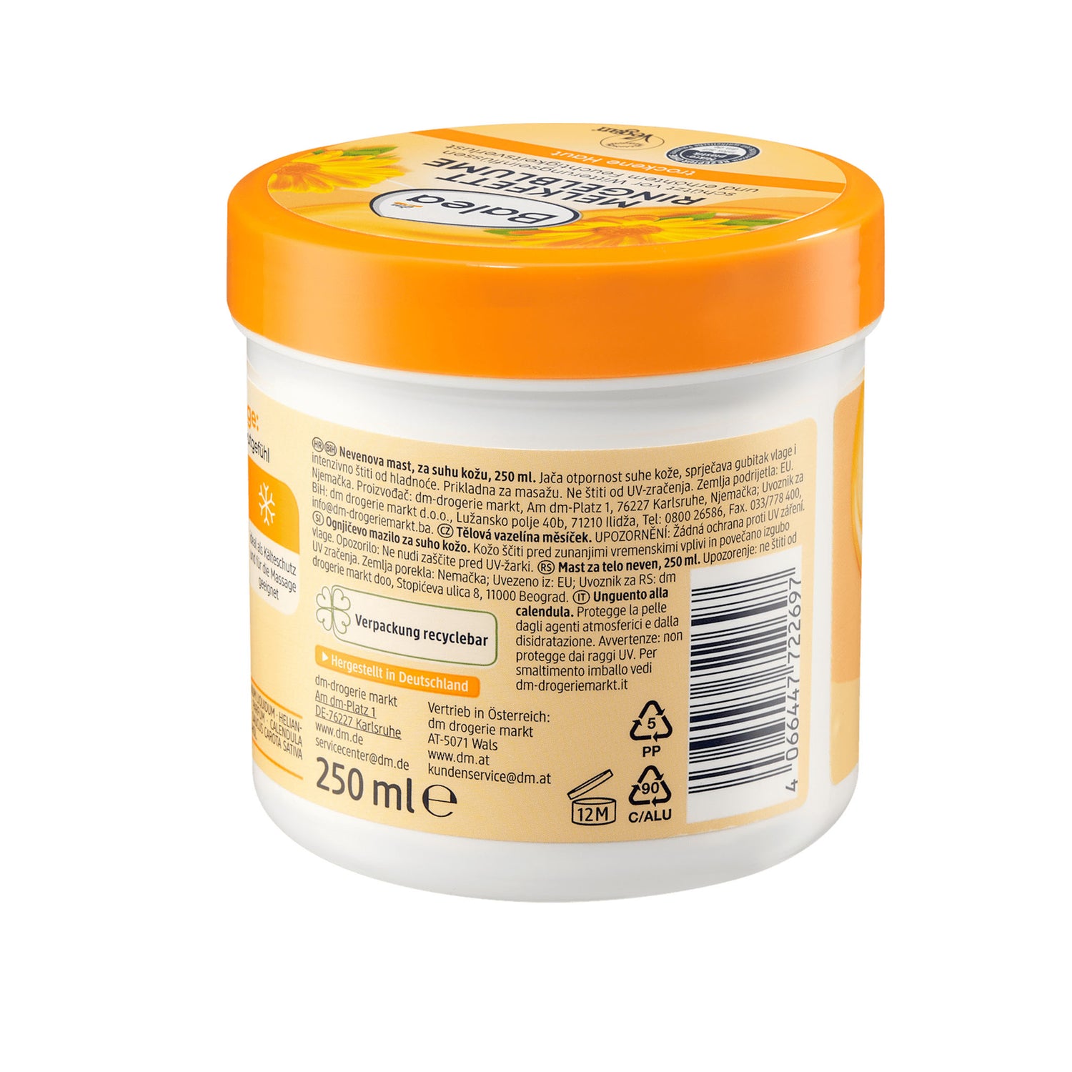 Balea Calendula Intensive Skin Cream – Moisture Protection & Barrier Care – 250 ml