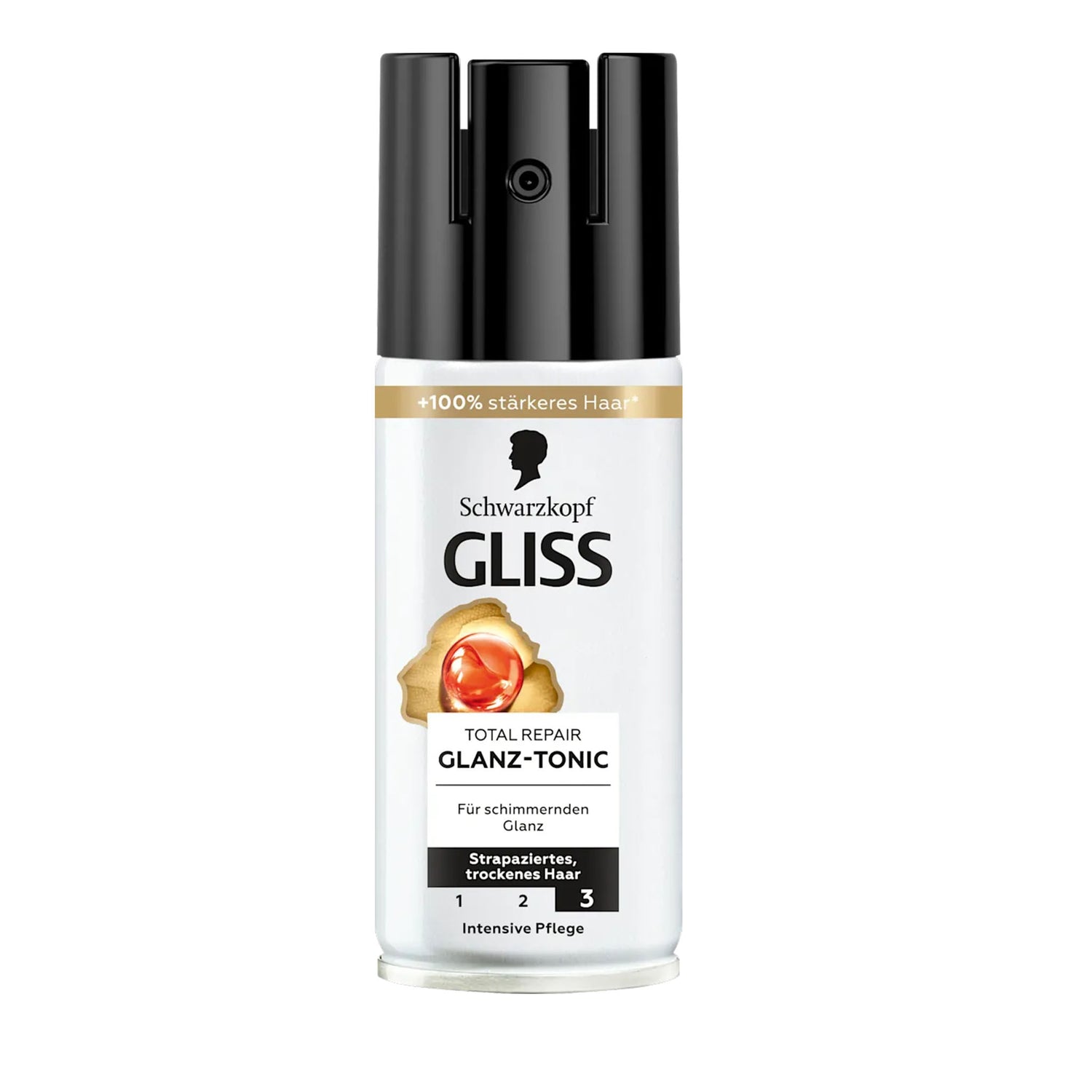 Schwarzkopf GLISS Total Repair Shine Hair Tonic – Gloss & Heat Protection – 100 ml (Pack of 3)