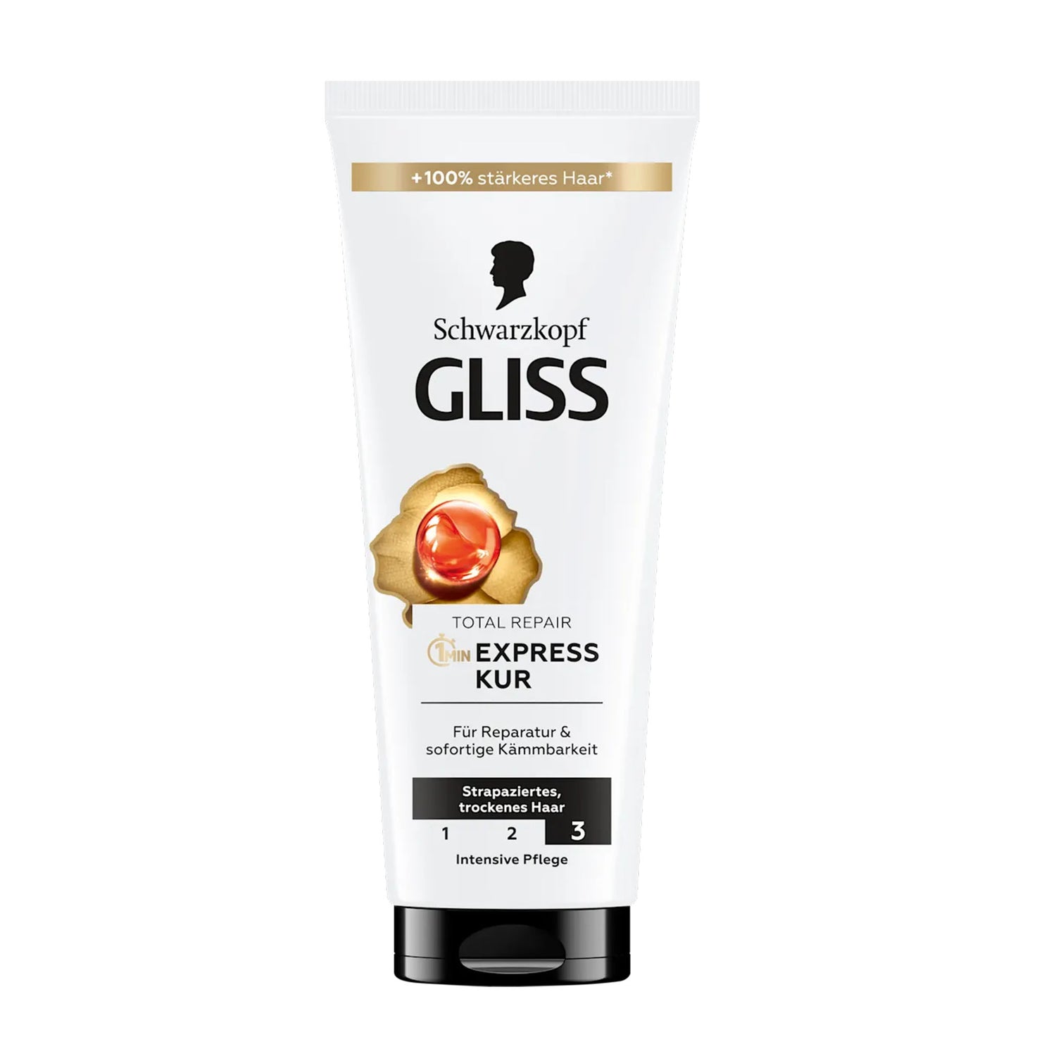 Schwarzkopf GLISS Total Repair 1 Min Express Hair Mask – Keratin Hair Care – 200 ml (Pack of 2)