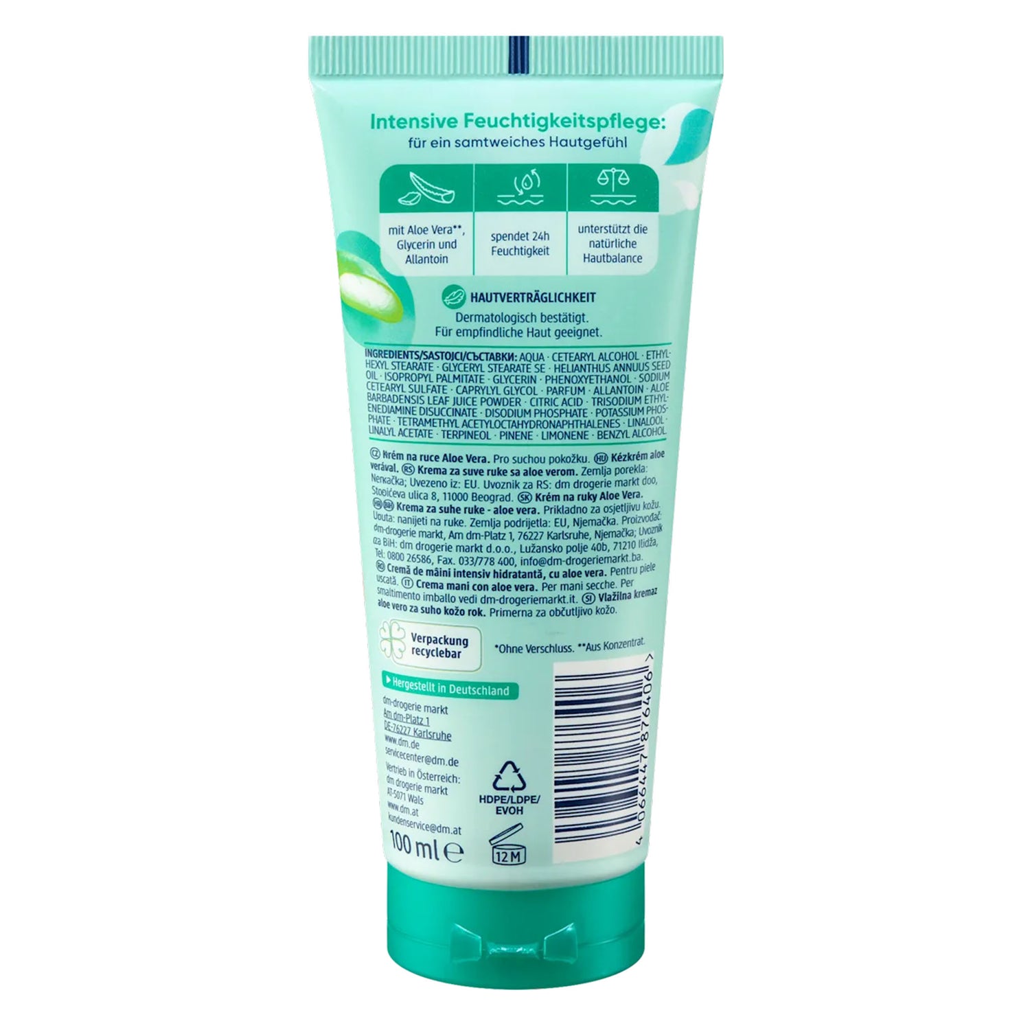 Balea Aloe Vera Hand Cream – Daily Moisture Care – 100 ml