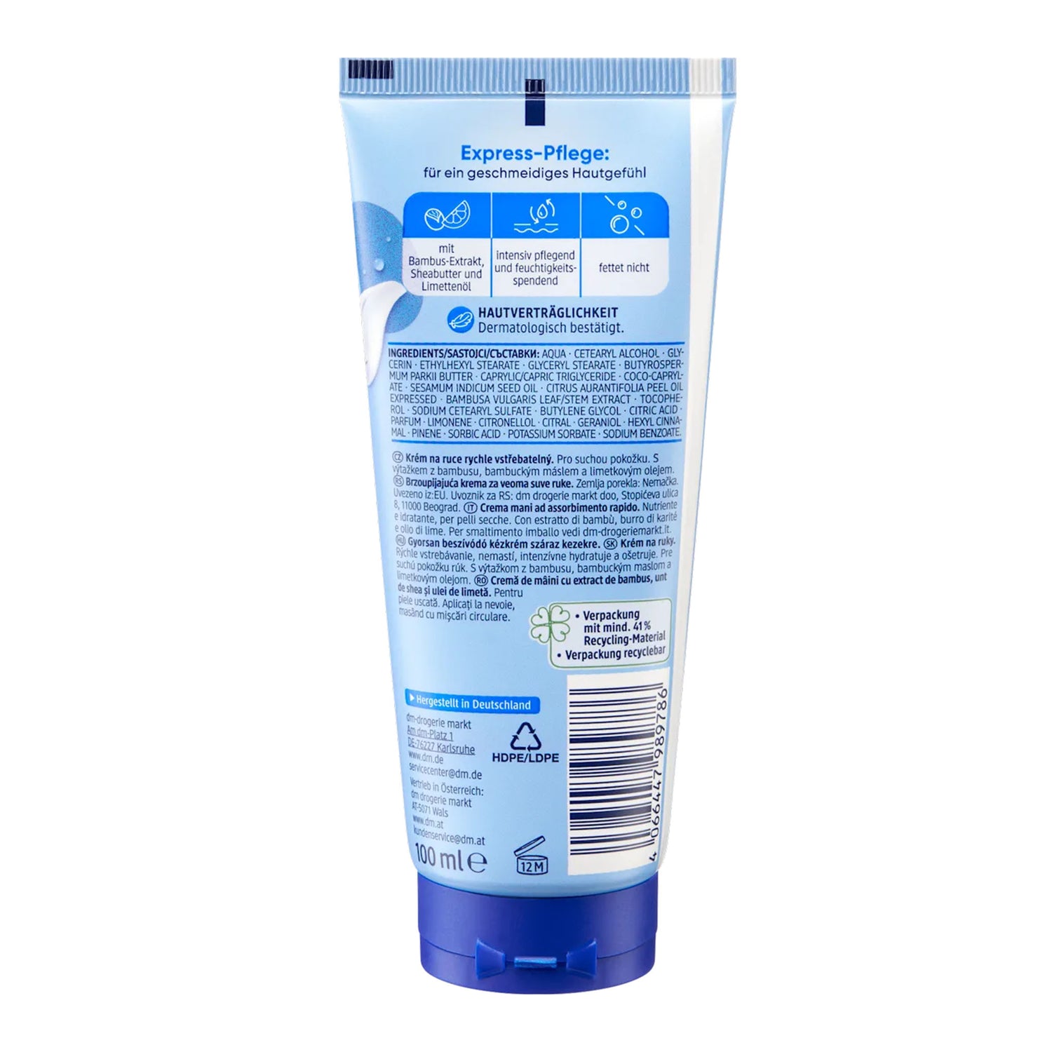 Balea Fast-Absorbing Hand Cream – Moisture Care for Dry Hands – 100 ml