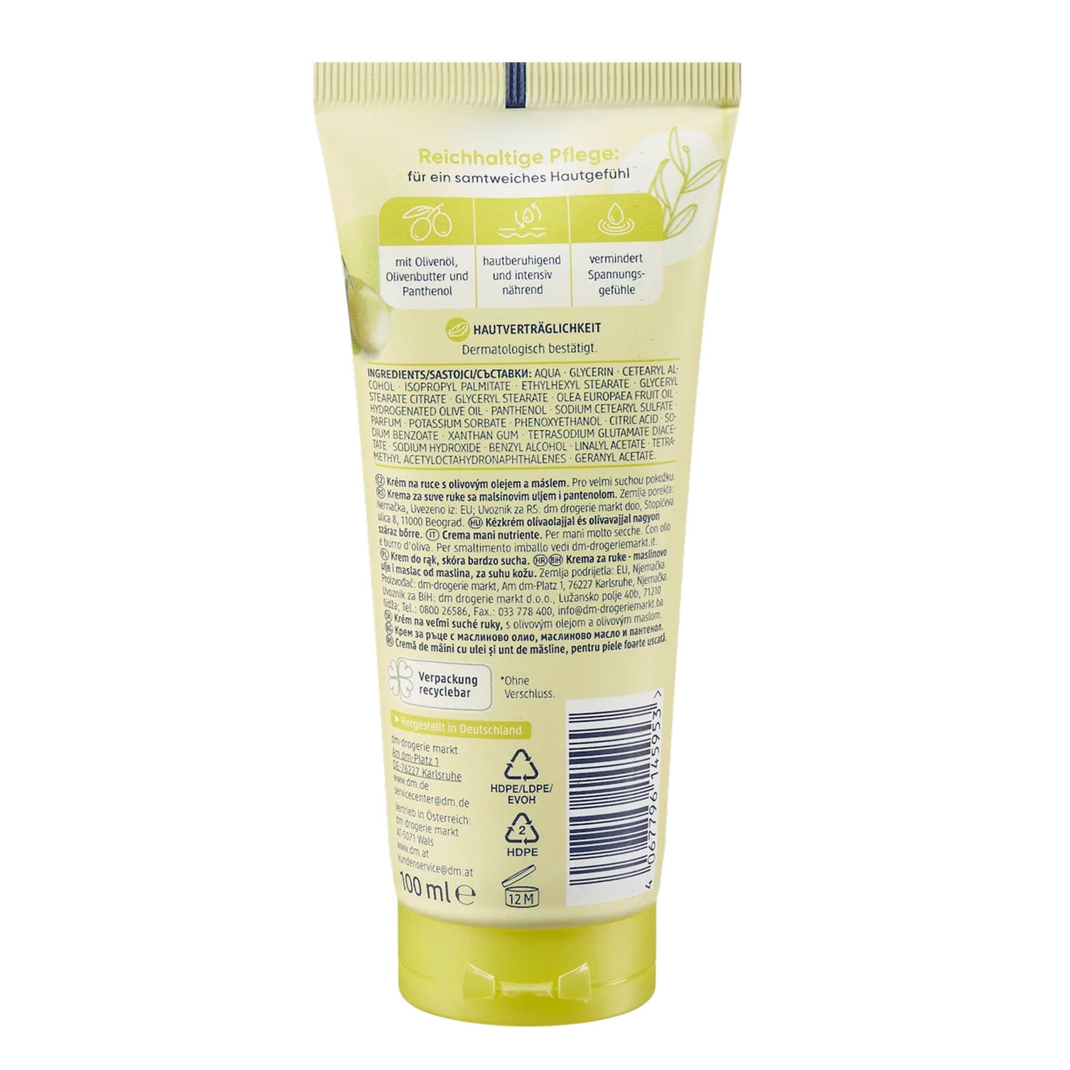 Balea Olive Hand Cream – Nourishing Moisture Care – 100 ml