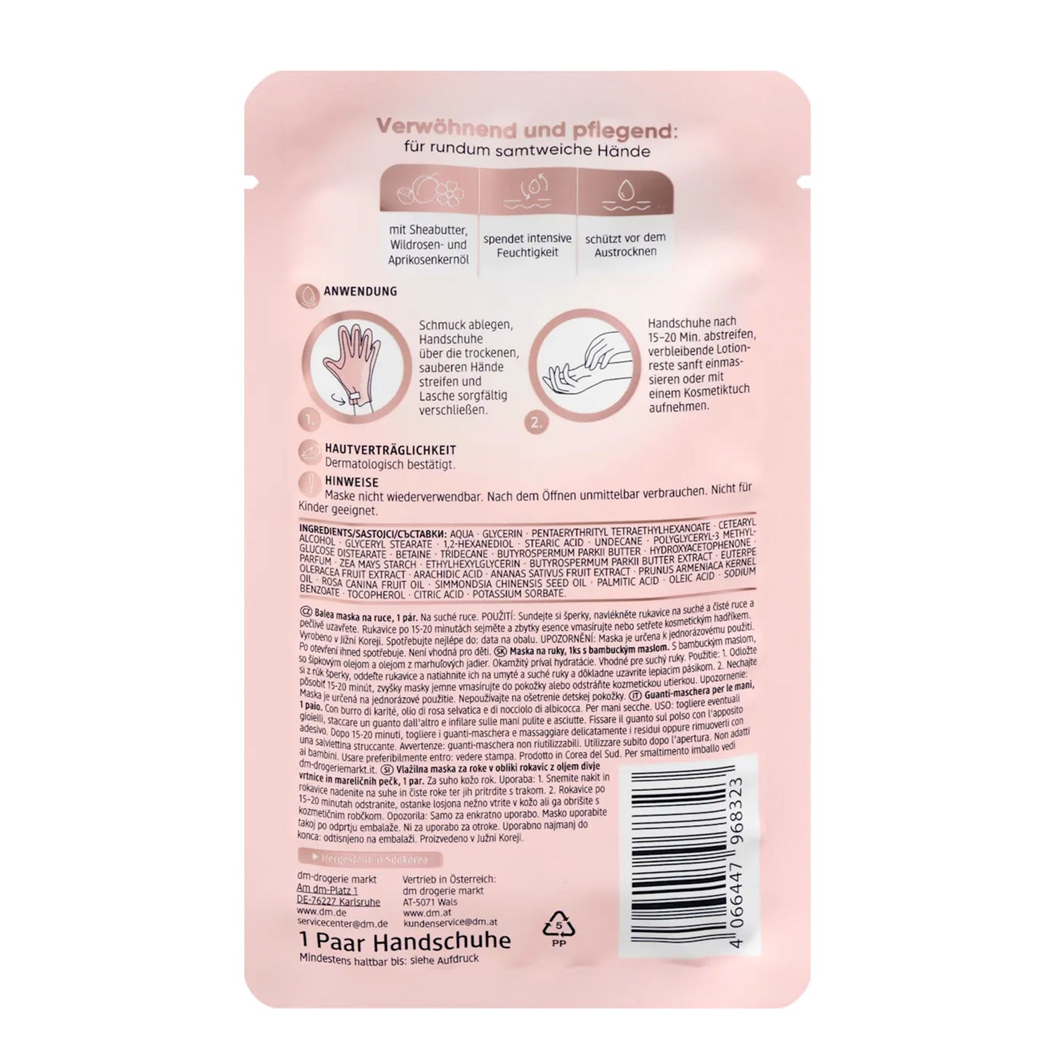 Balea Moisturising Hand Glove Mask – Intensive Soft Hand Care – 2 pcs