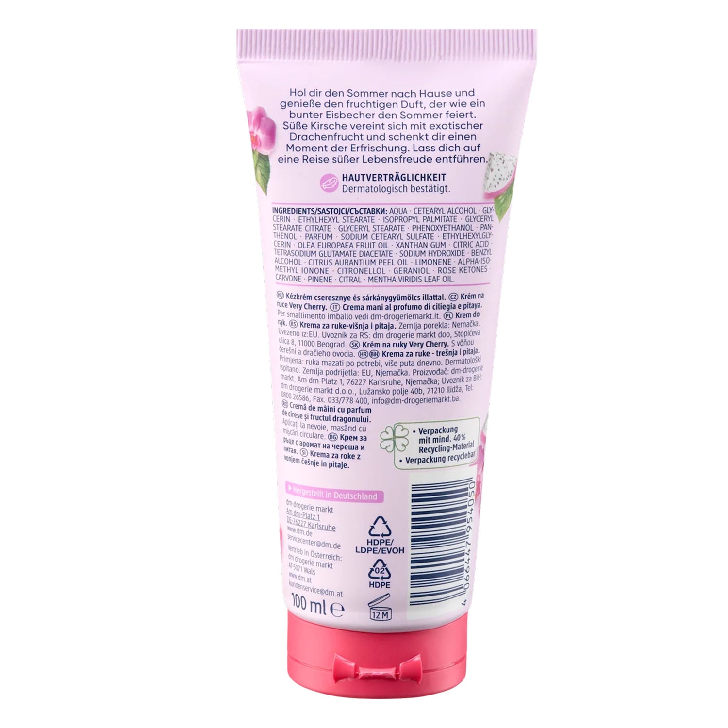 Balea Very Cherry Hand Cream – Fruity Moisture Care – 100 ml