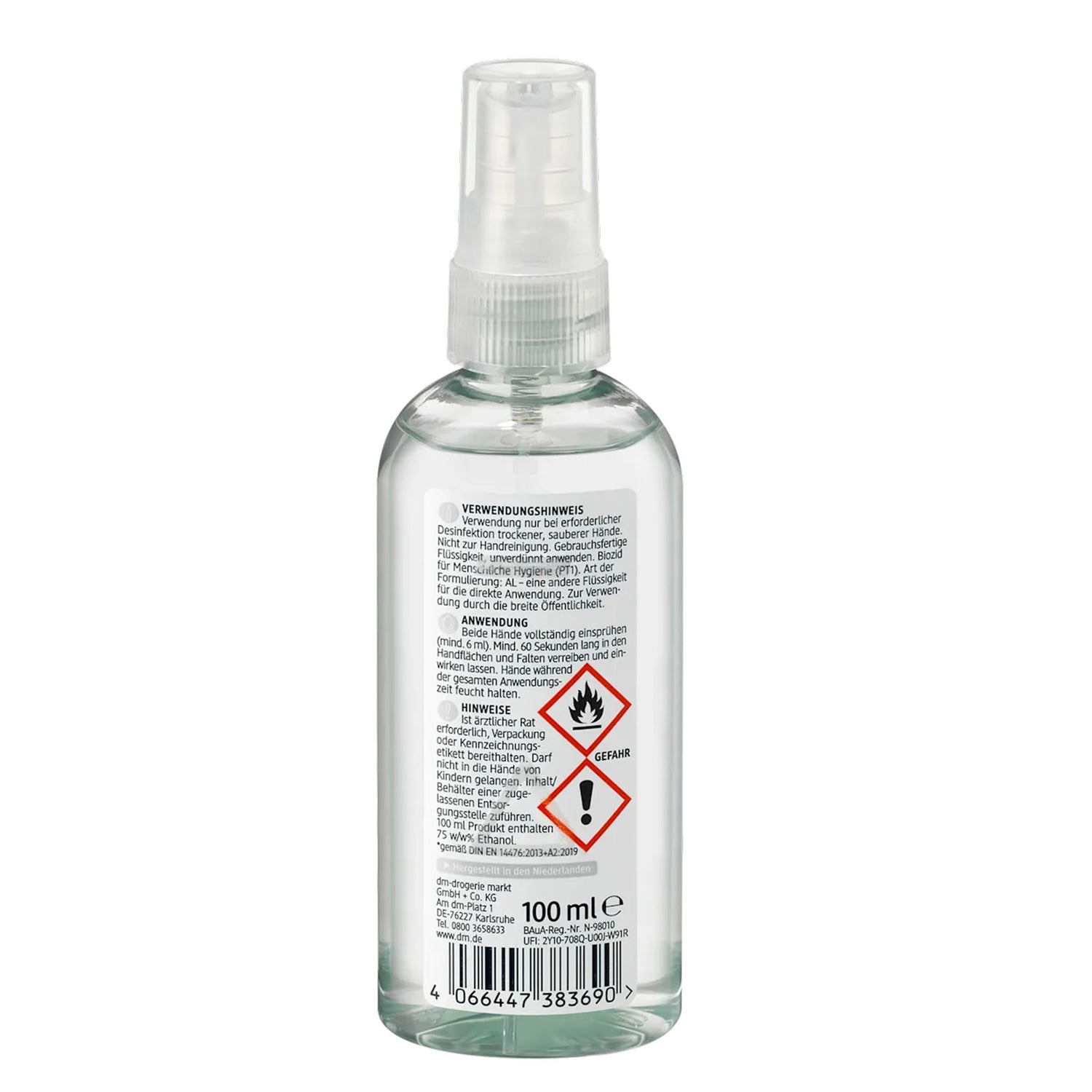 Balea Hand Hygiene Spray – Portable Hand Care Spray – 100 ml