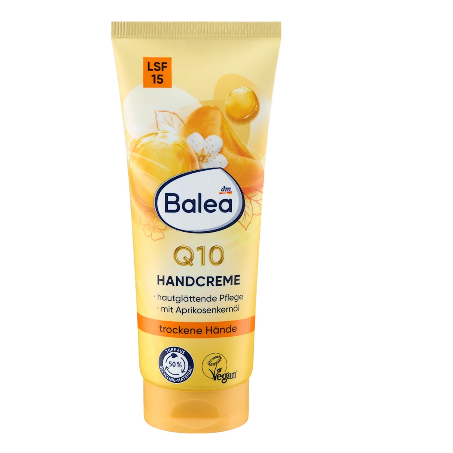 Balea Q10 Hand Cream with Apricot Oil & SPF 15 – Protective Moisture Care – 100 ml