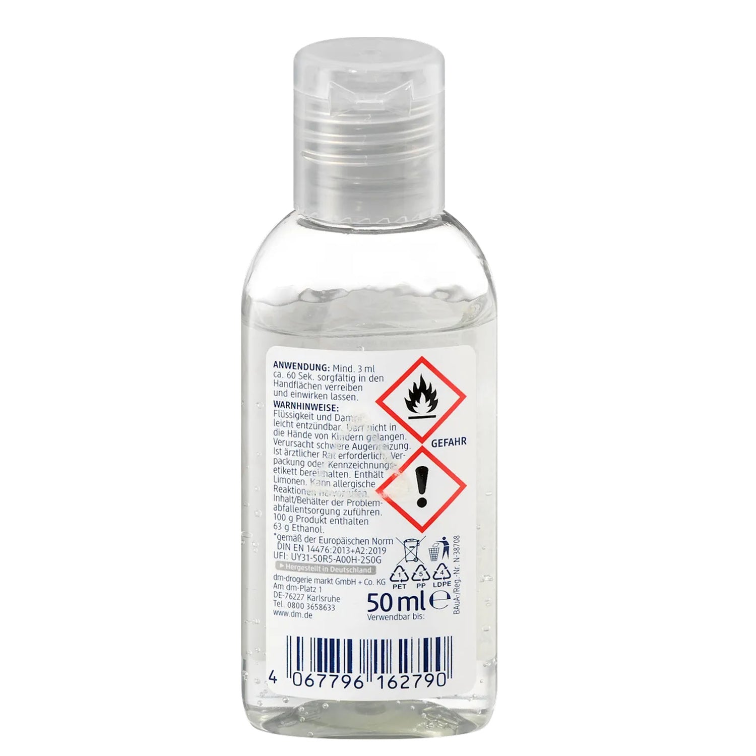 Balea Hand Hygiene Gel Travel Size – Portable Hygiene Care – 50 ml