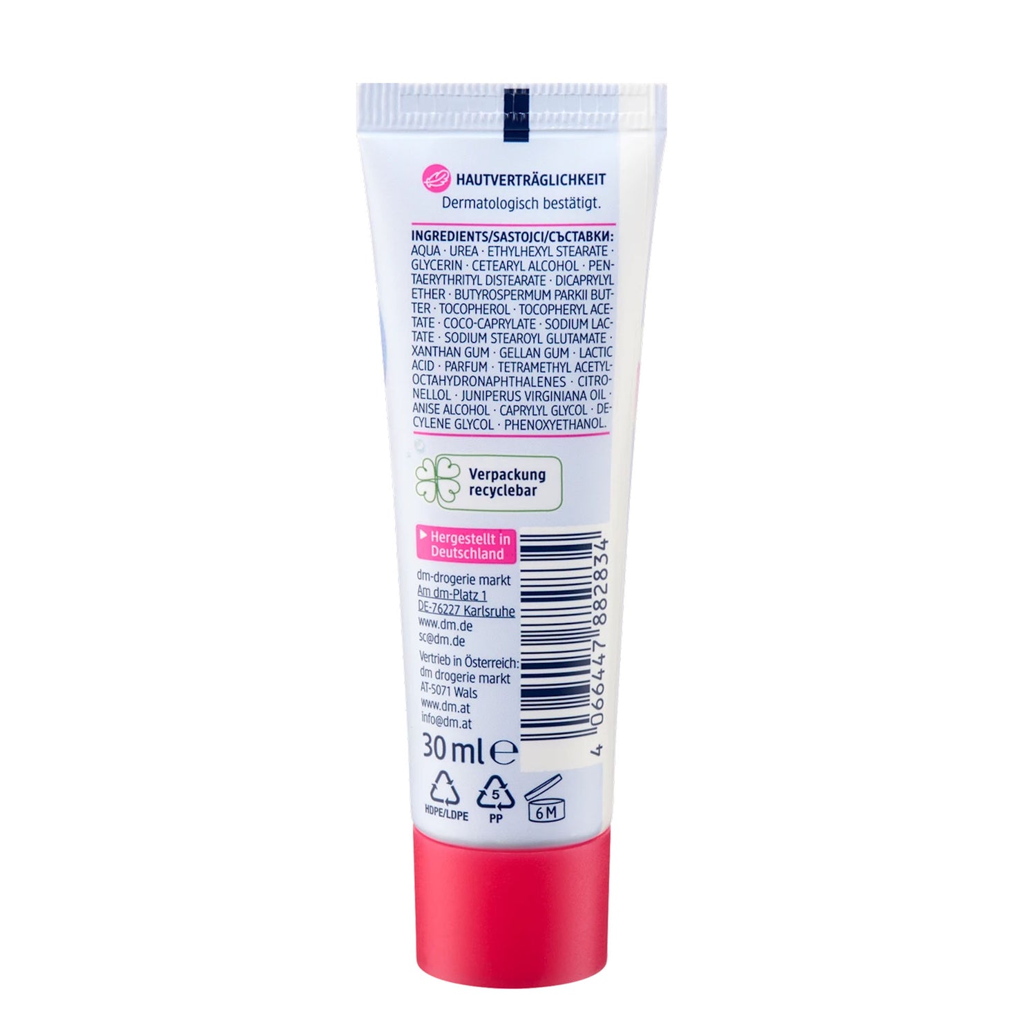 Balea Urea Hand Cream Travel Size – Intensive Moisture Care – 30 ml