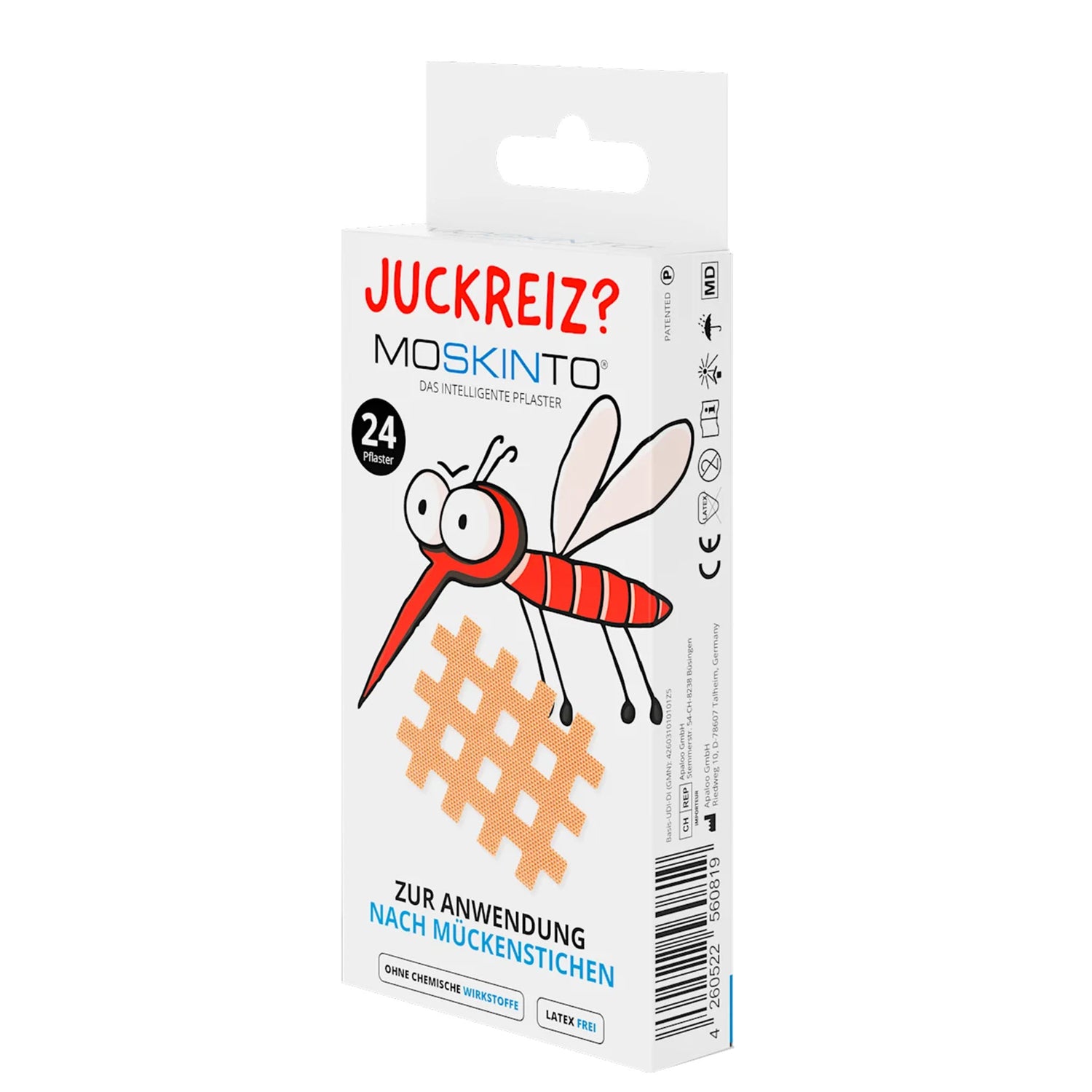 Moskinto Insect Bite Relief Patches – Drug-Free Itch Care – 24 Patches