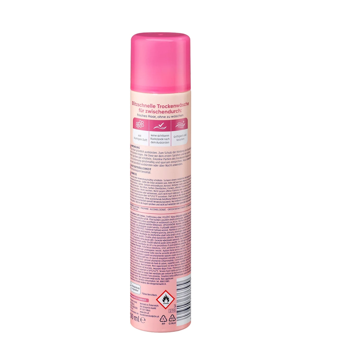 Balea Soft Cotton Dry Shampoo – Fresh Hair Between Washes – 200 ml