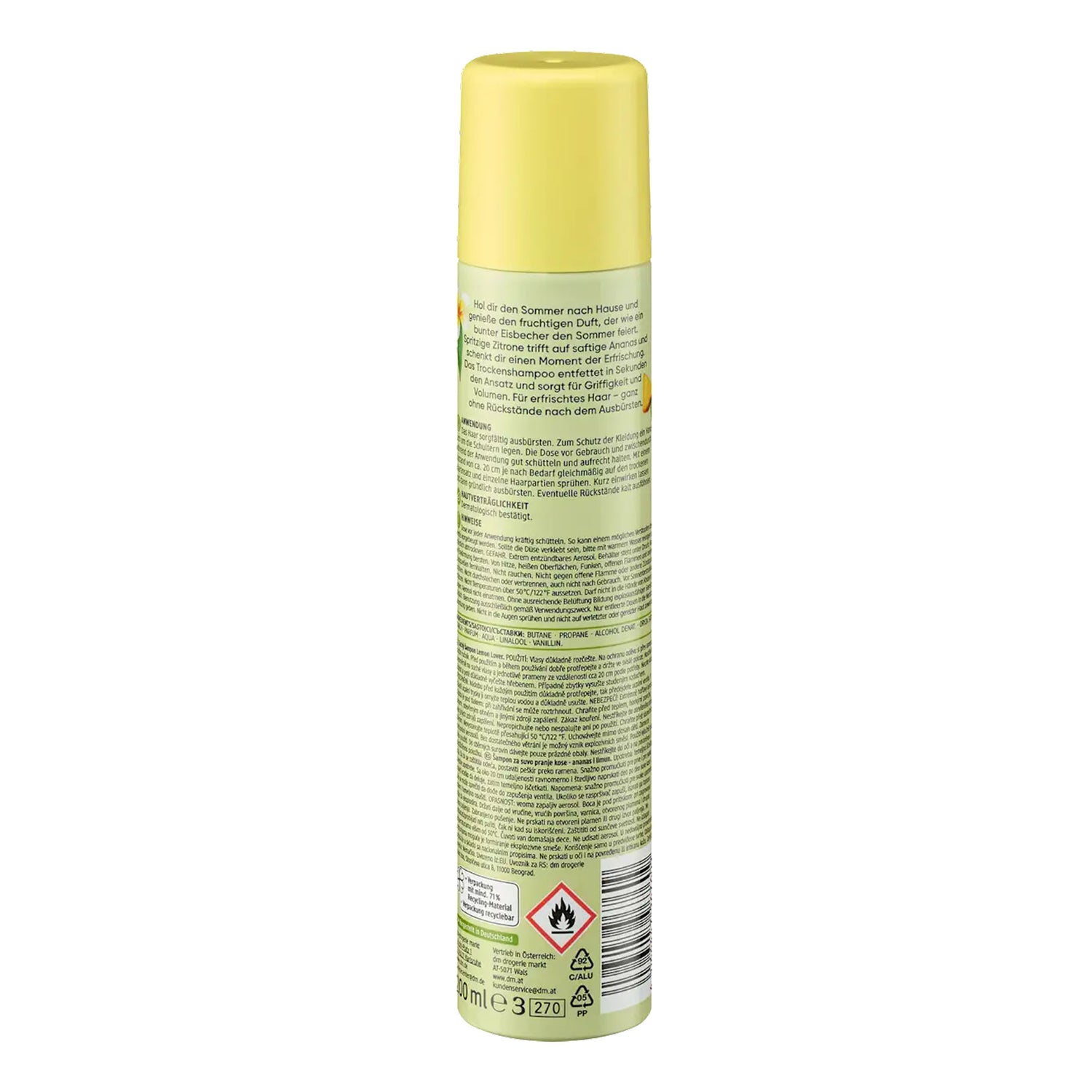 Balea Lemon Lover Dry Shampoo – Instant Freshness & Volume – 200 ml