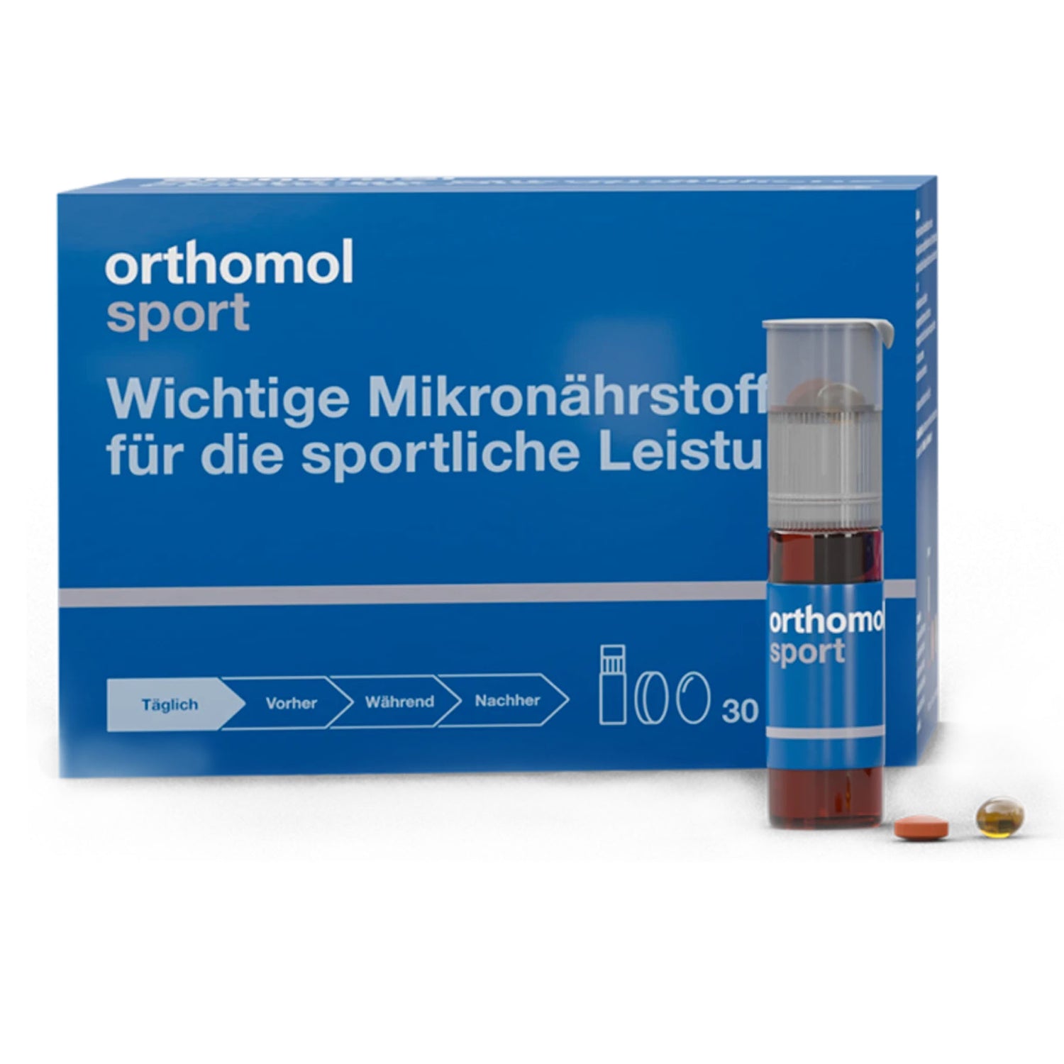 Orthomol Sport – Drink Vials + Tablets + Capsules – 30 Daily Portions