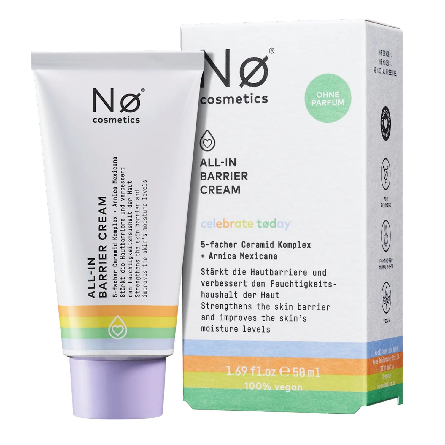 NØ Cosmetics All-In Barrier Face Cream – Rich Moisture & Barrier Care – 50 ml