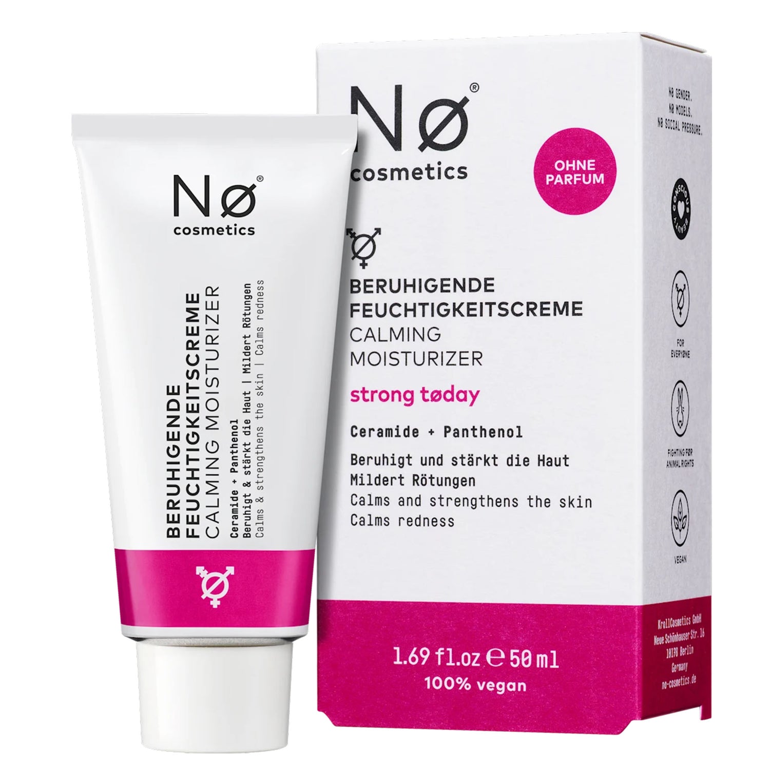NØ Cosmetics Strong Today Soothing Moisturizing Cream – Sensitive Skin Barrier Care – 50 ml