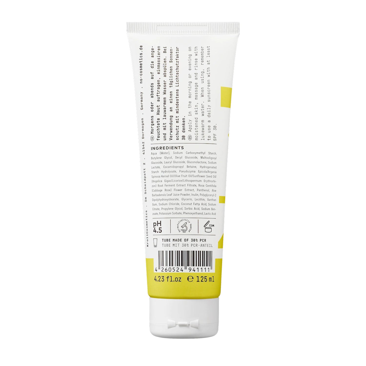 NØ Cosmetics Pure Today AHA/PHA Peeling Cleanser – Gentle Daily Renewal Care – 125 ml