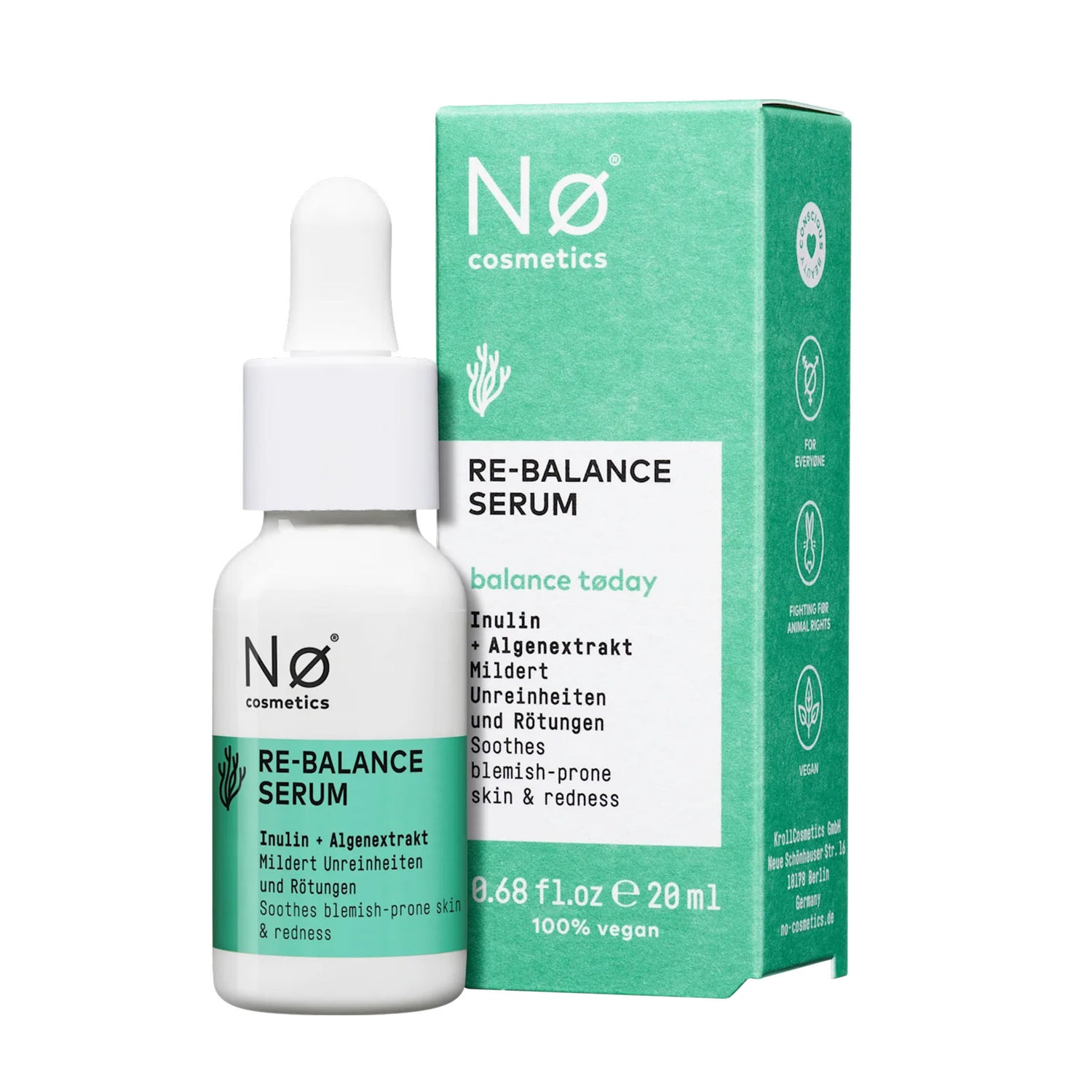 NØ Cosmetics Balance Today Re-Balance Serum – Microbiome Support & Skin Comfort – 20 ml