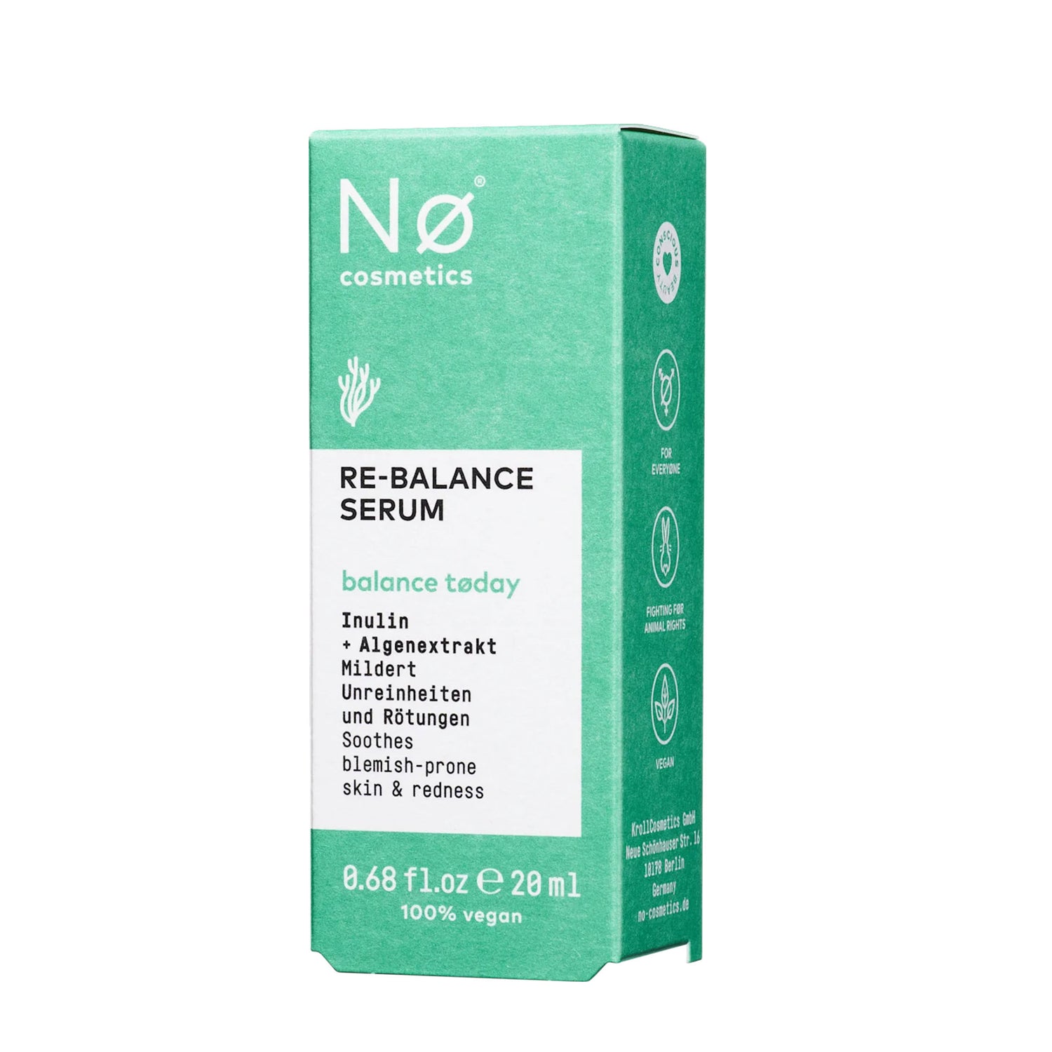NØ Cosmetics Balance Today Re-Balance Serum – Microbiome Support & Skin Comfort – 20 ml