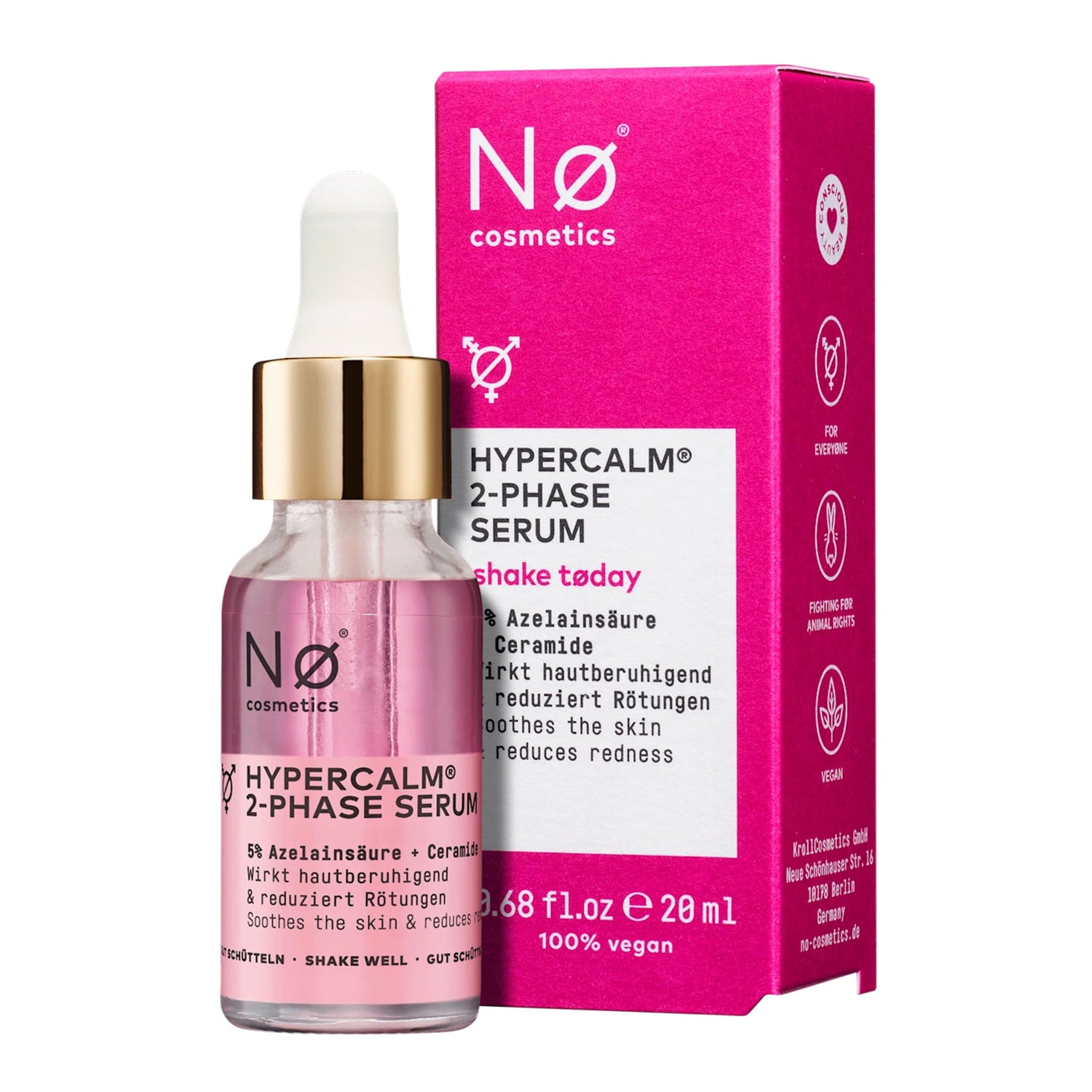 NØ Cosmetics HyperCalm 2-Phase Serum – Azelaic Acid & Ceramide Care – 20 ml