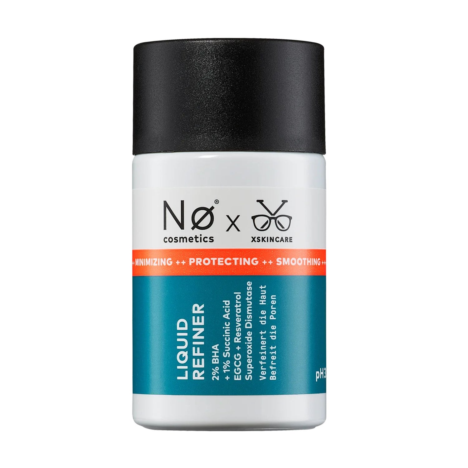 NØ Cosmetics Liquid Refiner Exfoliating Toner – BHA & Resveratrol Peeling Care – 50 ml
