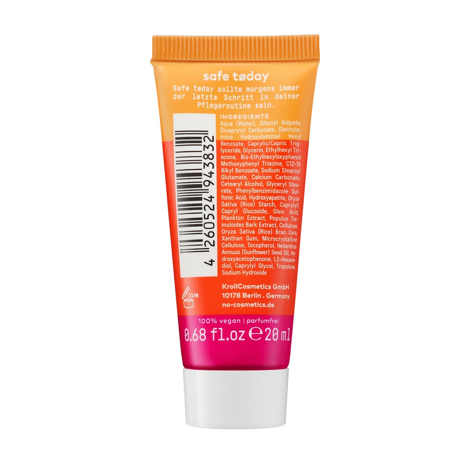 NØ Cosmetics Glowy Sunfluid SPF 50+ Travel Size – Lightweight Face Sunscreen – 20 ml