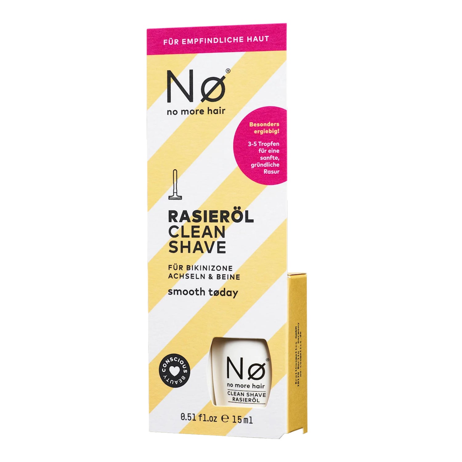 NØ More Hair Clean Shave Oil – Sensitive Shaving Care – 15 ml