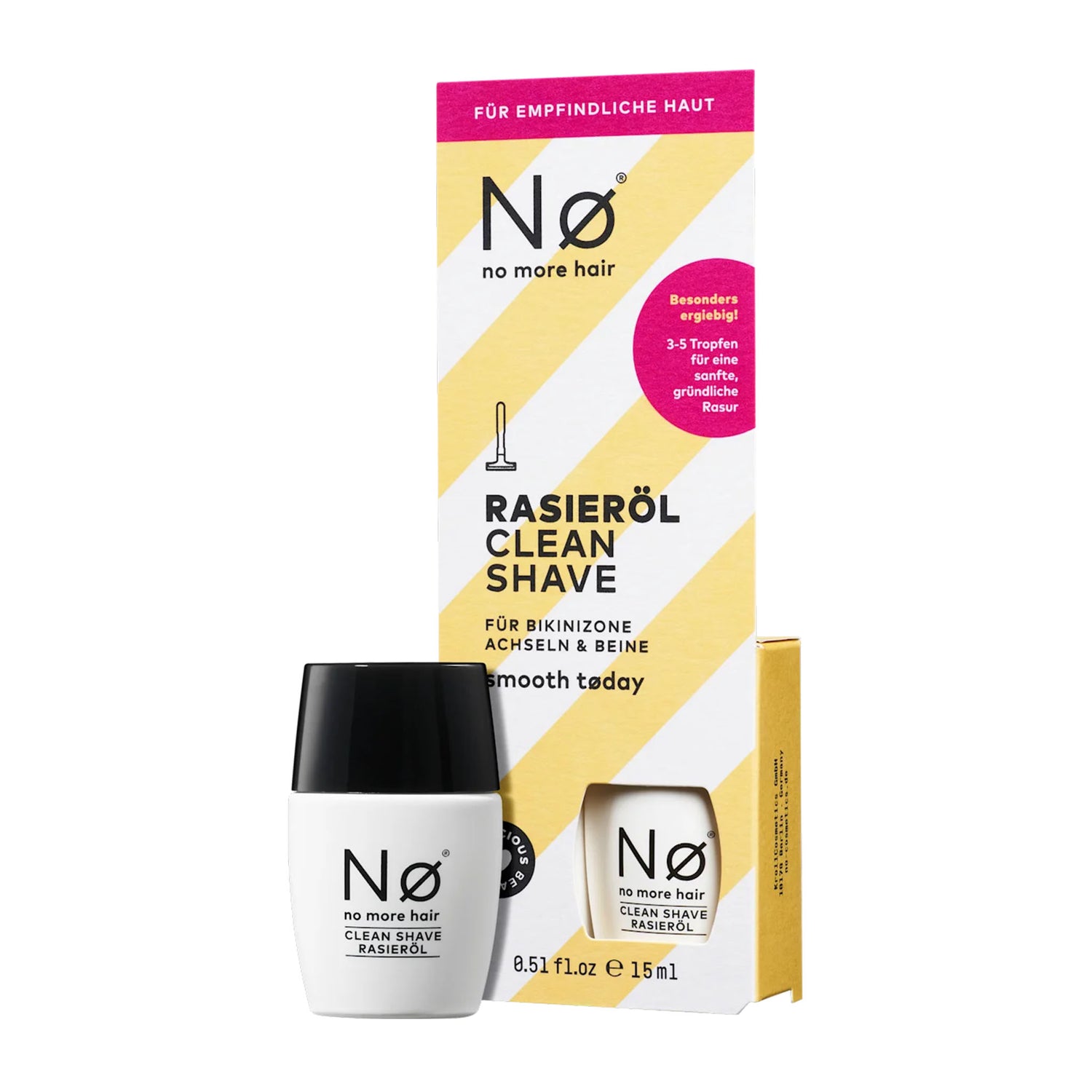 NØ More Hair Clean Shave Oil – Sensitive Shaving Care – 15 ml