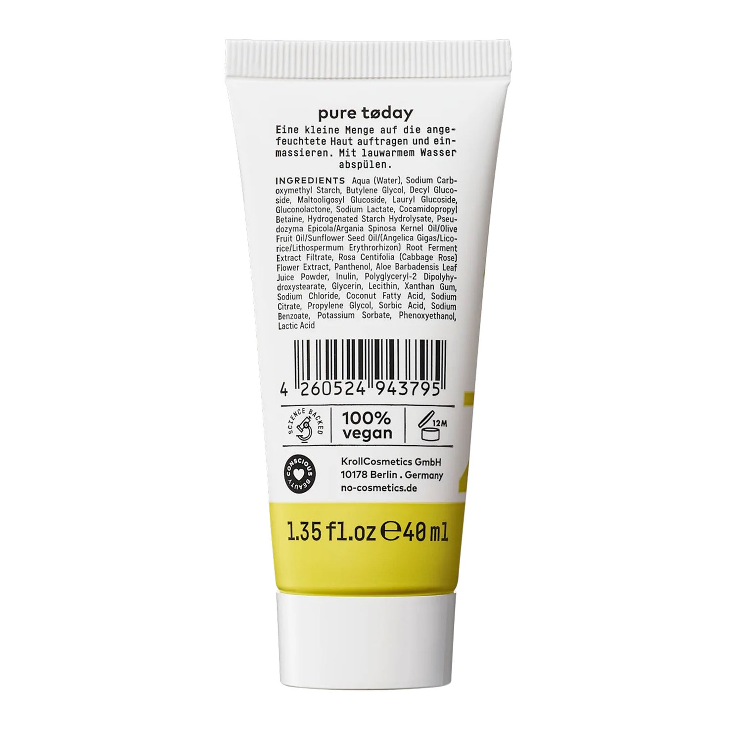 NØ Cosmetics Pure Today AHA & PHA Peeling Cleanser Travel Size – Gentle Skin Renewal – 40 ml