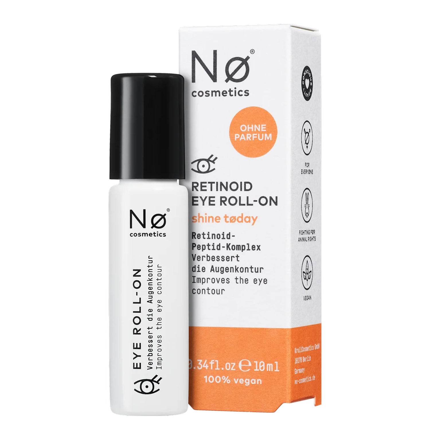 NØ Cosmetics Shine Today Retinoid Eye Roll-On – Eye Contour Care – 10 ml