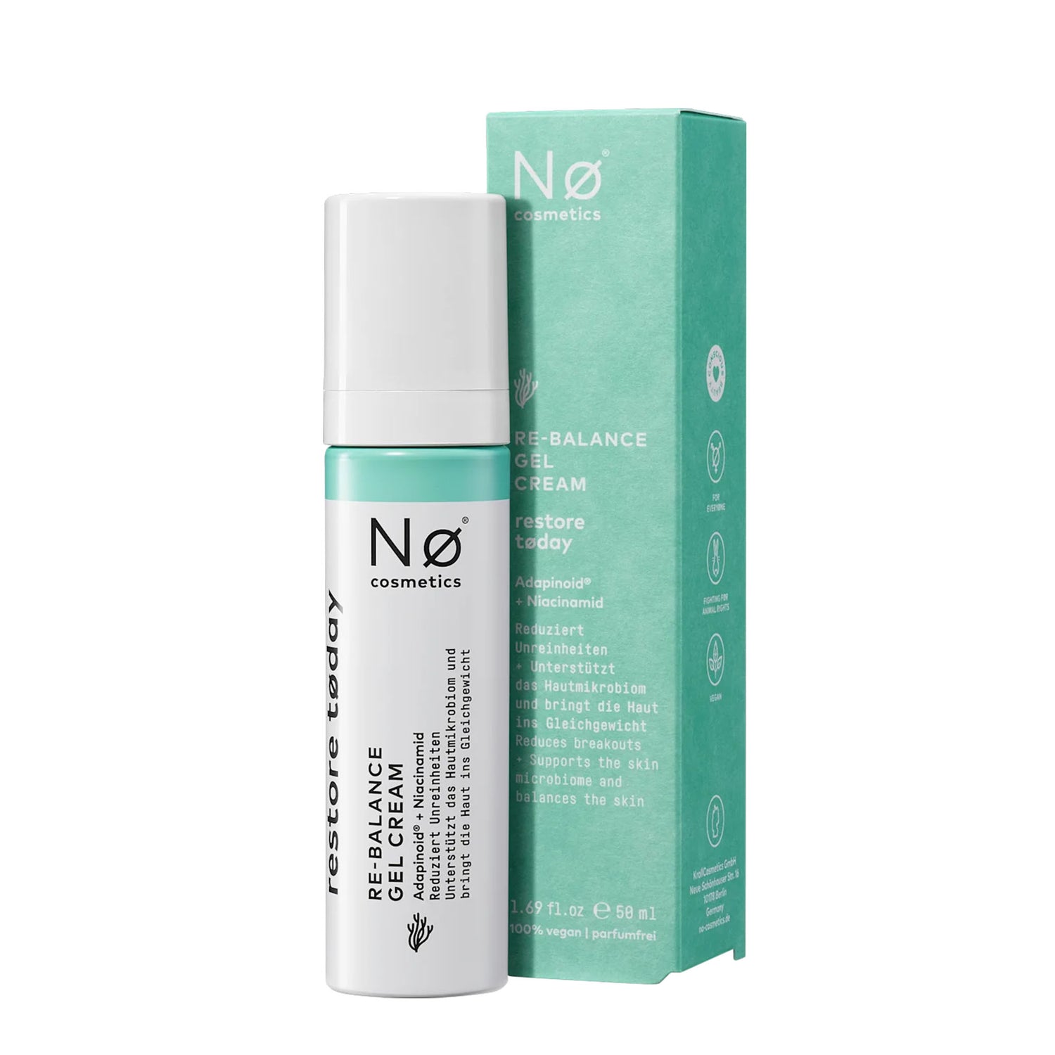 NØ Cosmetics Restore Today Re-Balance Gel Cream – Skin Balance & Barrier Support – 50 ml