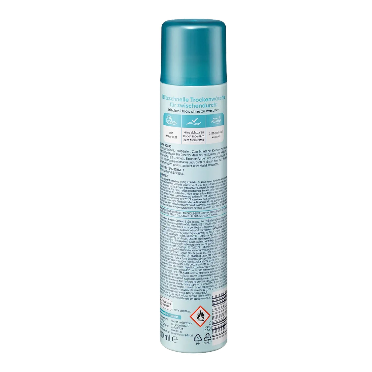 Balea Hawaiian Coconut Dry Shampoo – Instant Hair Refresh – 200 ml