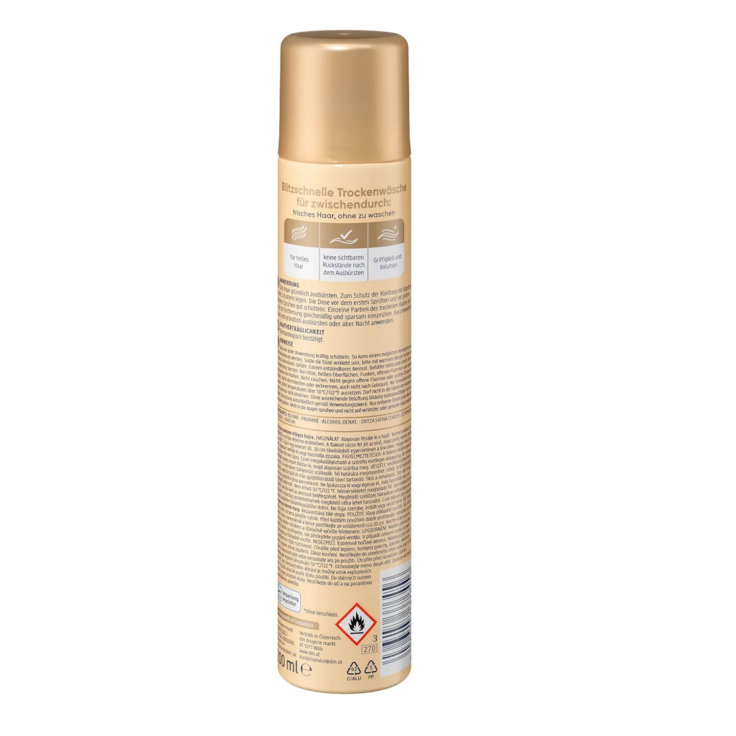 Balea Dry Shampoo Blonde Hair – Instant Refresh & Volume – 200 ml
