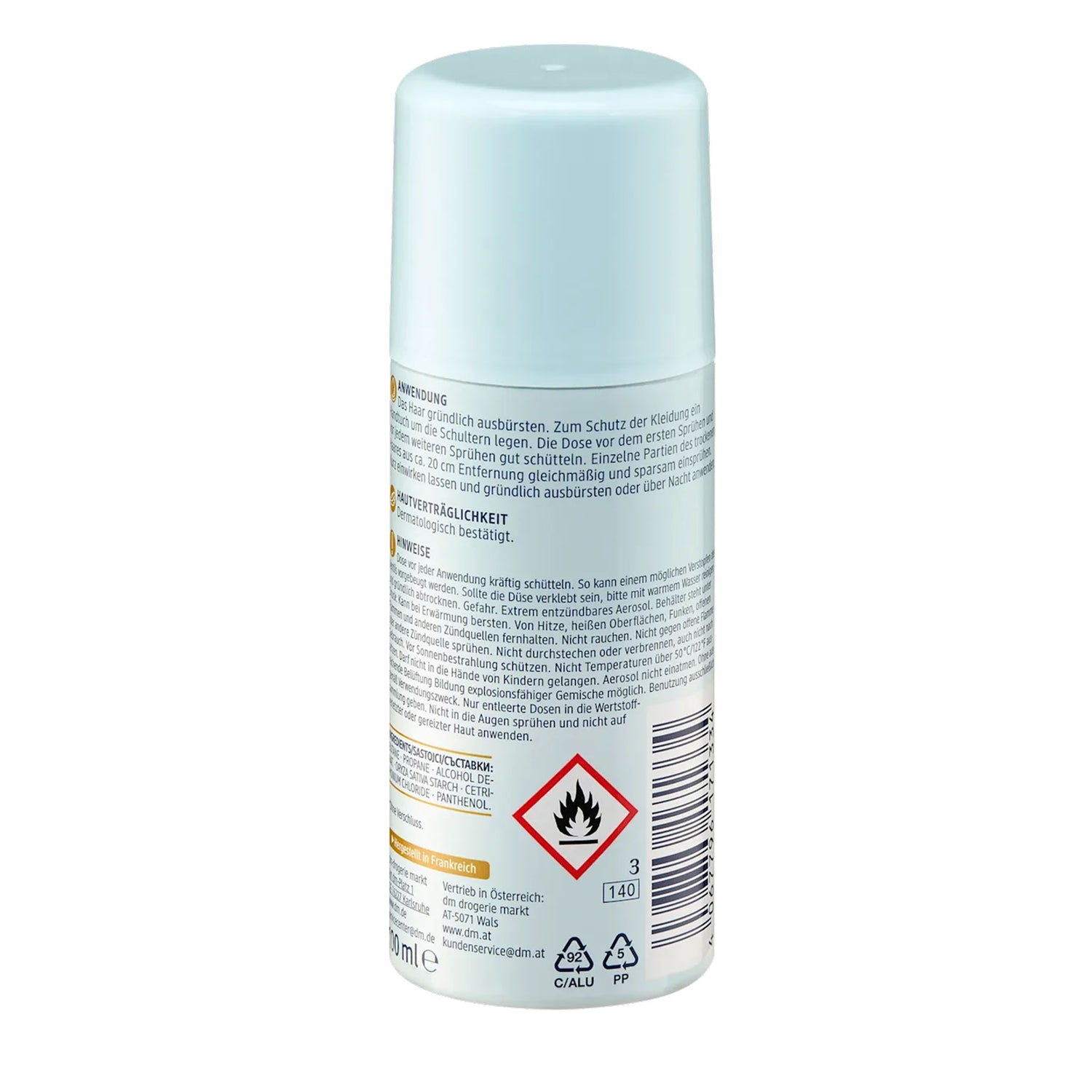 Balea Sensitive Dry Shampoo Travel Size – Fragrance-Free Refresh – 100 ml
