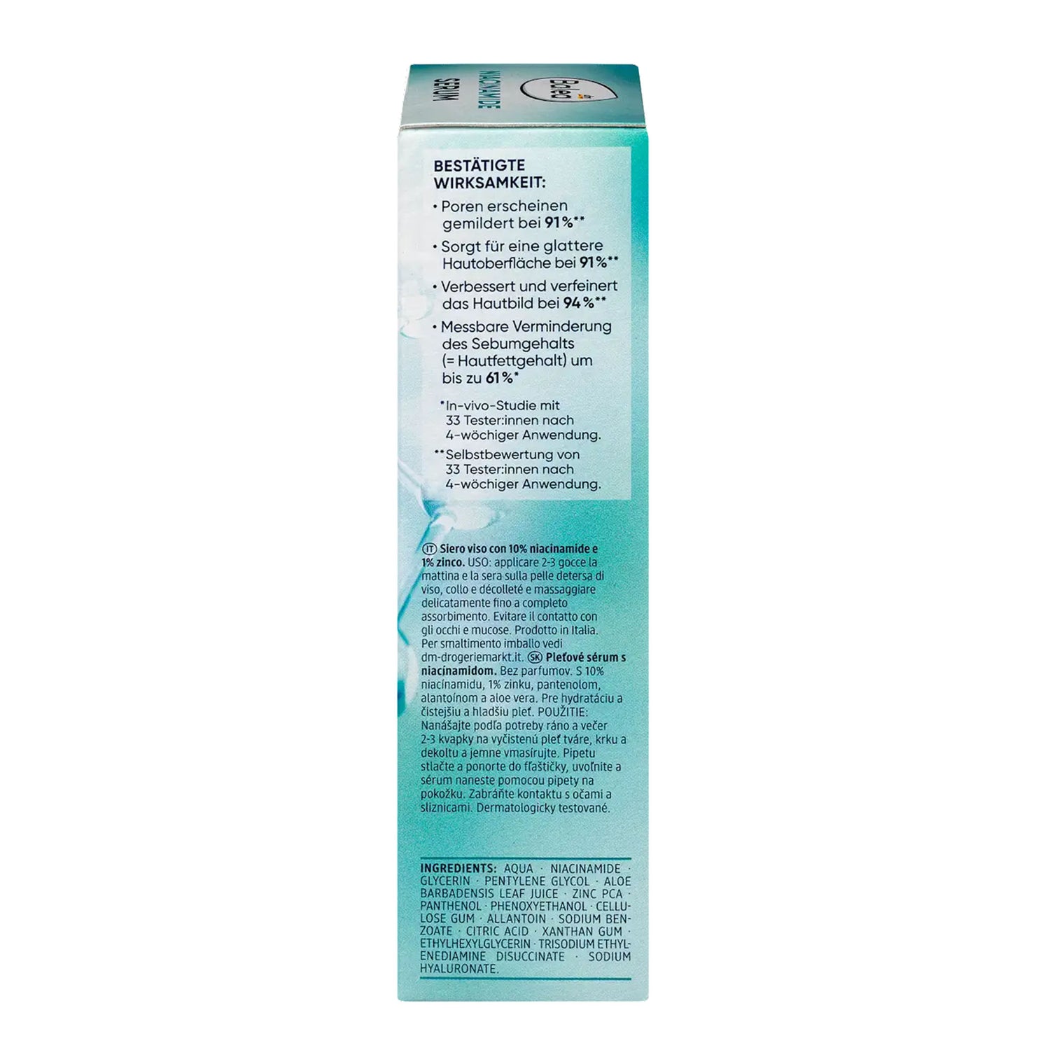 Balea Niacinamide Serum 10% + Zinc 1% – Pore Refining Face Serum – 30 ml