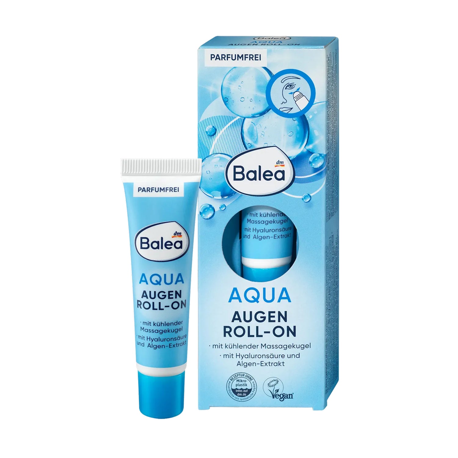 Balea Aqua Eye Roll-On – Hyaluronic Acid Eye Cream – 15 ml