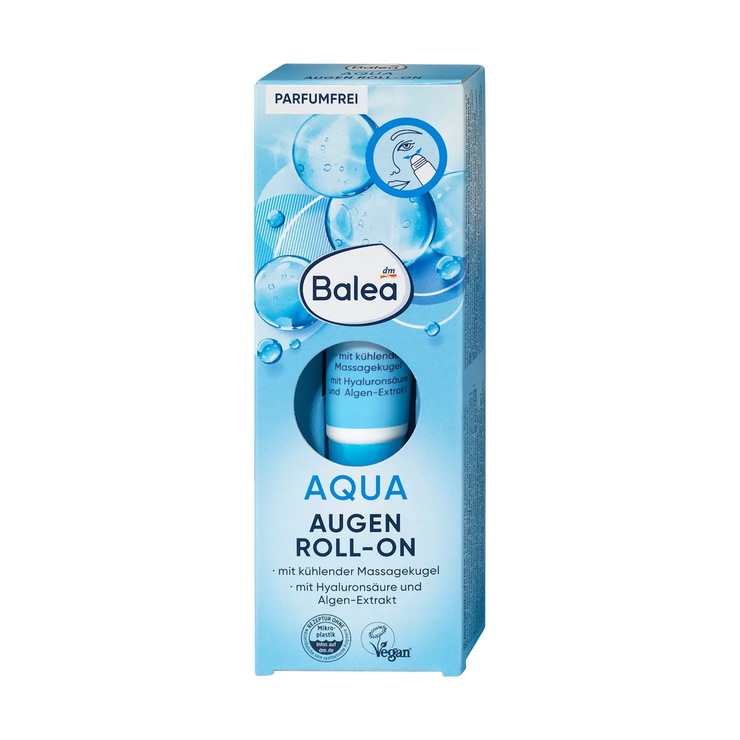 Balea Aqua Eye Roll-On – Hyaluronic Acid Eye Cream – 15 ml