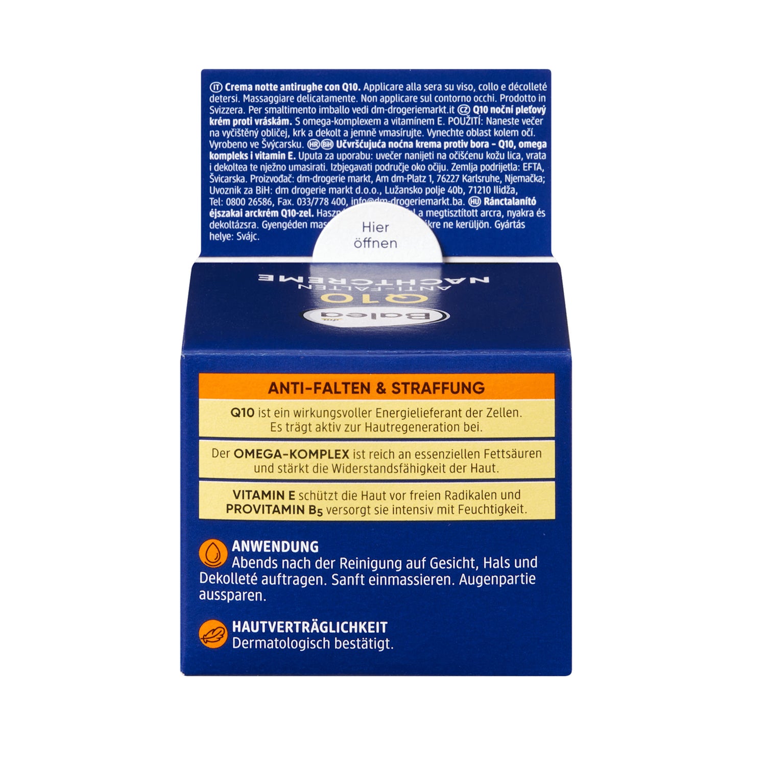 Balea Q10 Anti-Wrinkle Night Cream – Omega Complex & Vitamin E – 50 ml