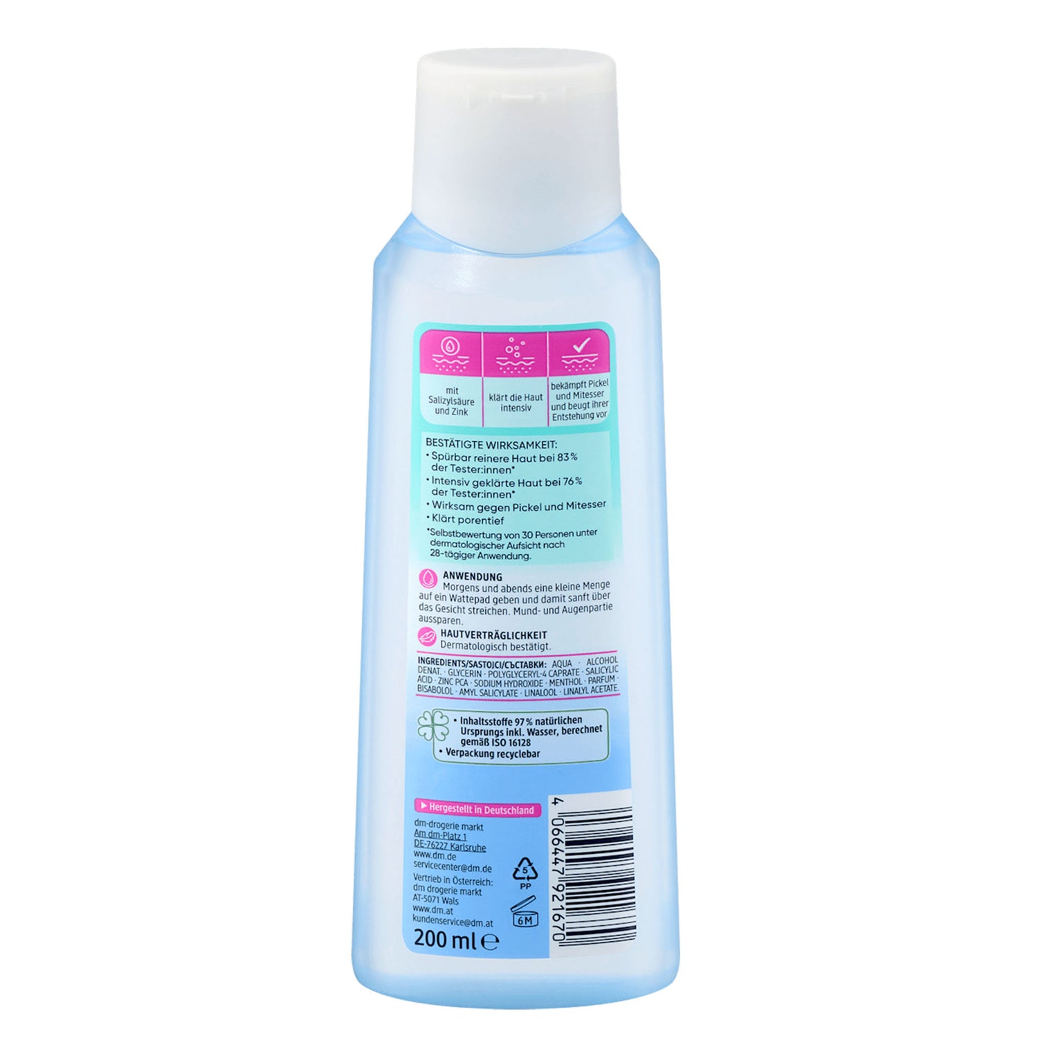 Balea Clarifying Facial Toner – Salicylic Acid & Zinc – 200 ml