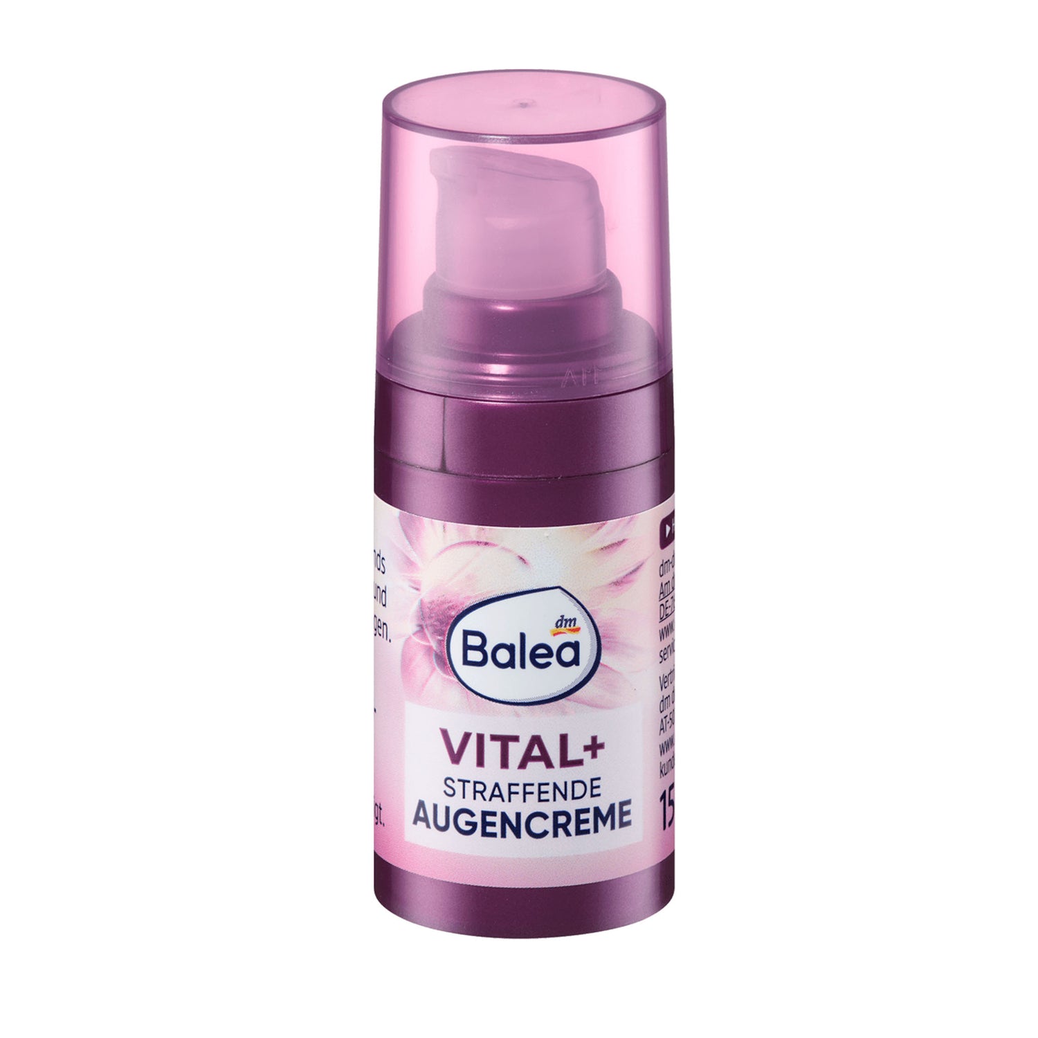 Balea Vital+ Firming Eye Cream – Peptide Complex & Amaranth Oil – 15 ml