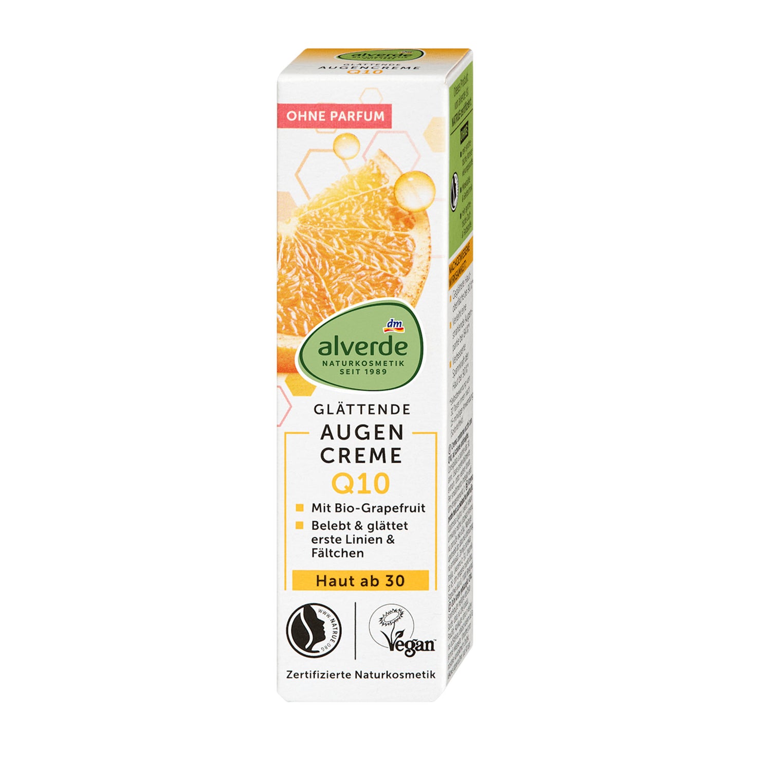 alverde NATURKOSMETIK Q10 Smoothing Eye Cream – Vegan Fragrance-Free Natural Eye Care – 15 ml