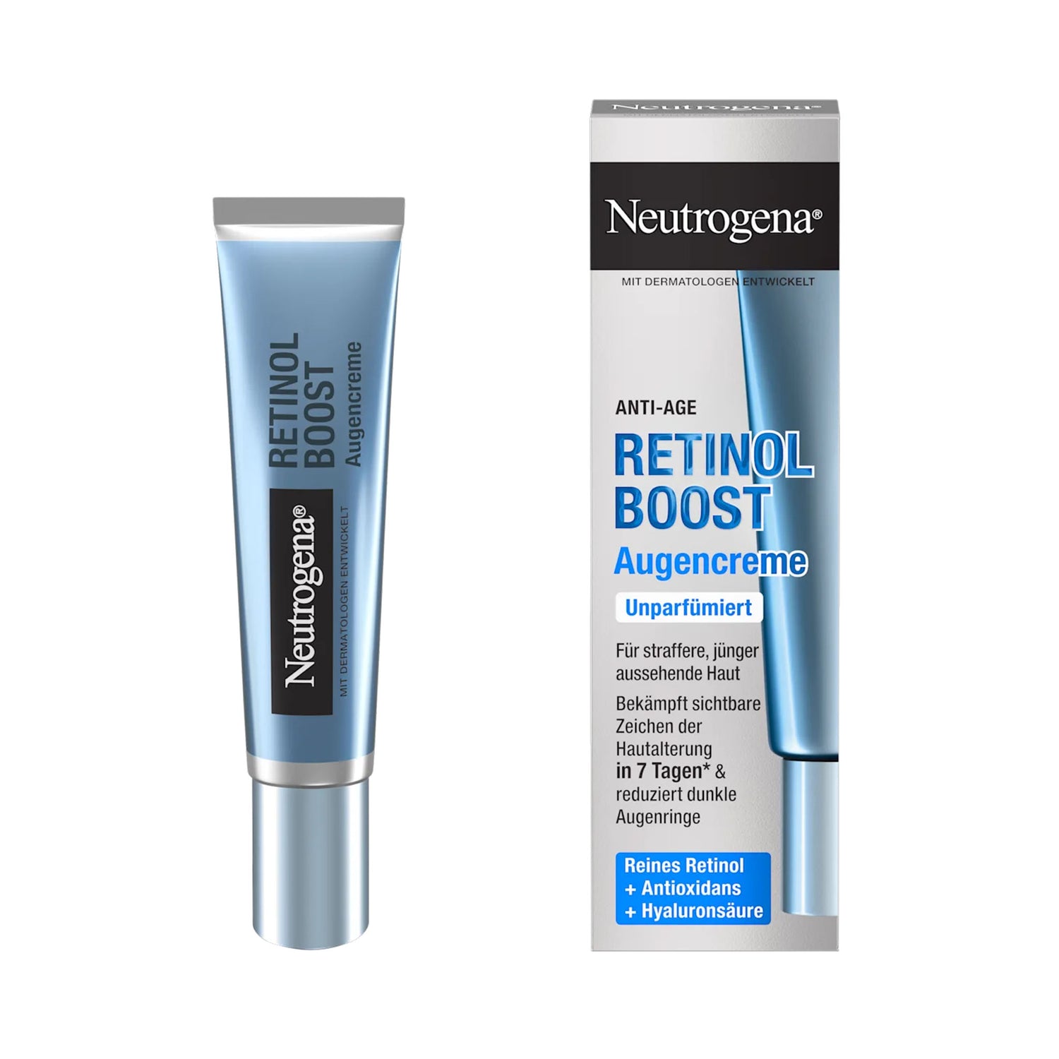 Neutrogena Retinol Boost Anti-Age Eye Cream – Retinol, Hyaluronic Acid & Myrtle Extract – 15 ml