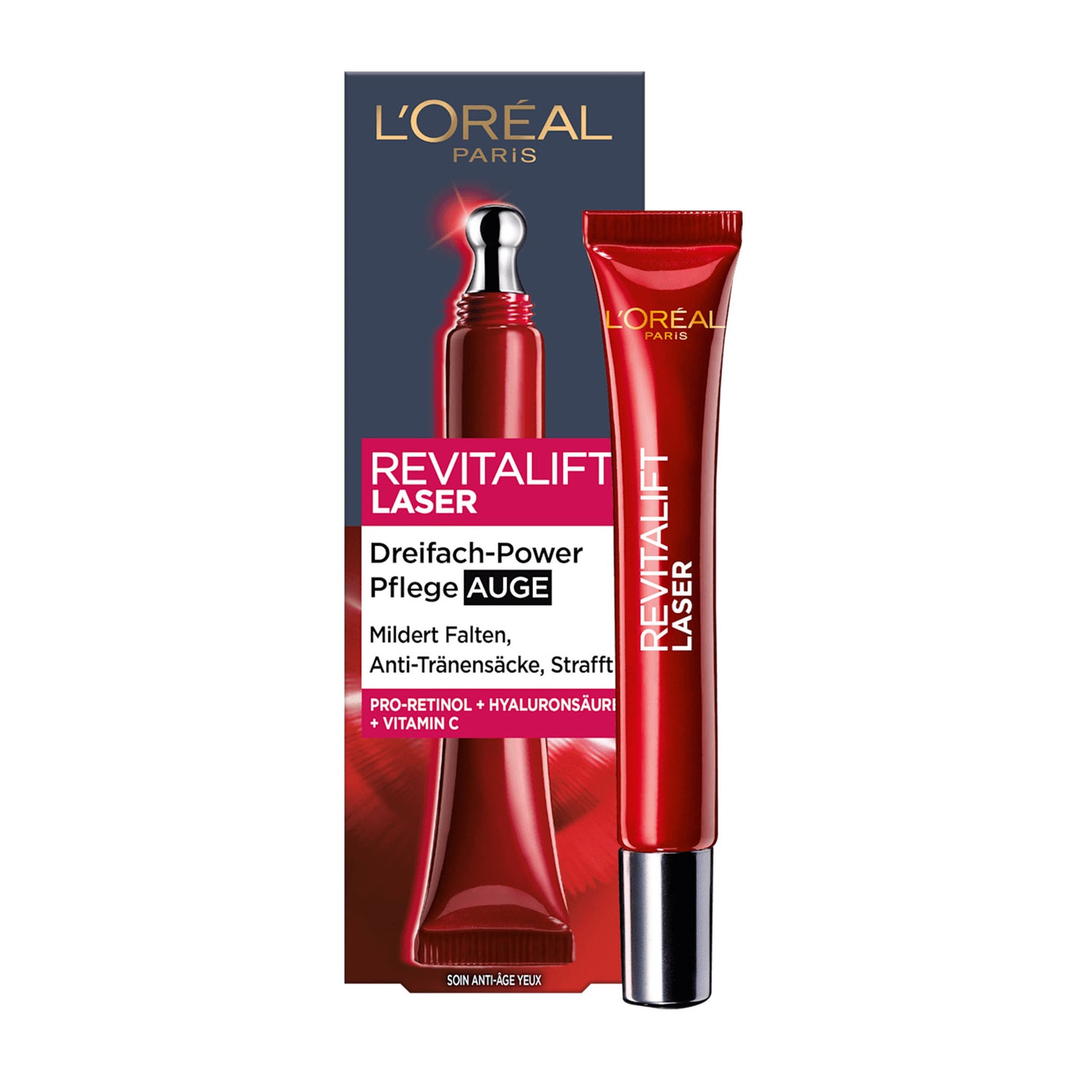 L’Oréal Paris Revitalift Laser X3 Anti-Age Eye Cream – Caffeine, Hyaluronic Acid & Pro-Xylane – 15 ml