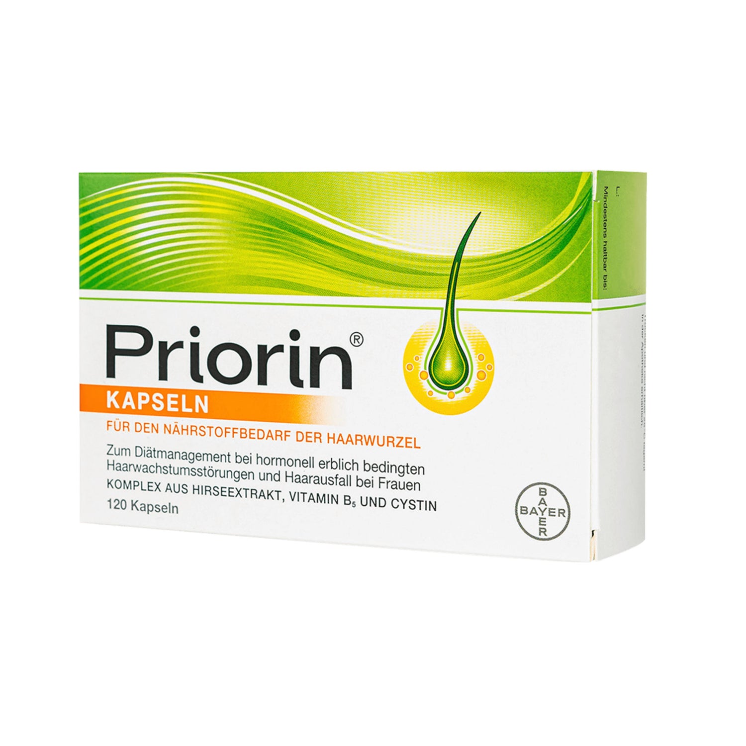 Priorin Hair Root Nutrient Capsules – Millet Extract, Vitamin B5 & L-Cystine – 120 Capsules