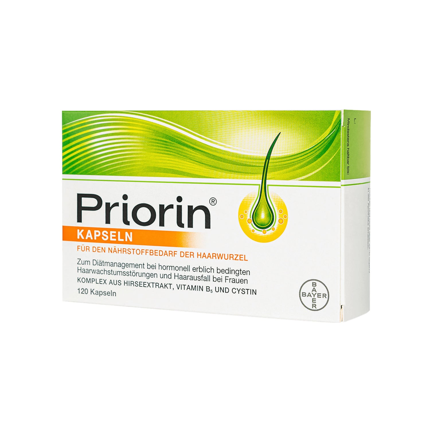 Priorin Hair Root Nutrient Capsules – Millet Extract, Vitamin B5 & L-Cystine – 120 Capsules